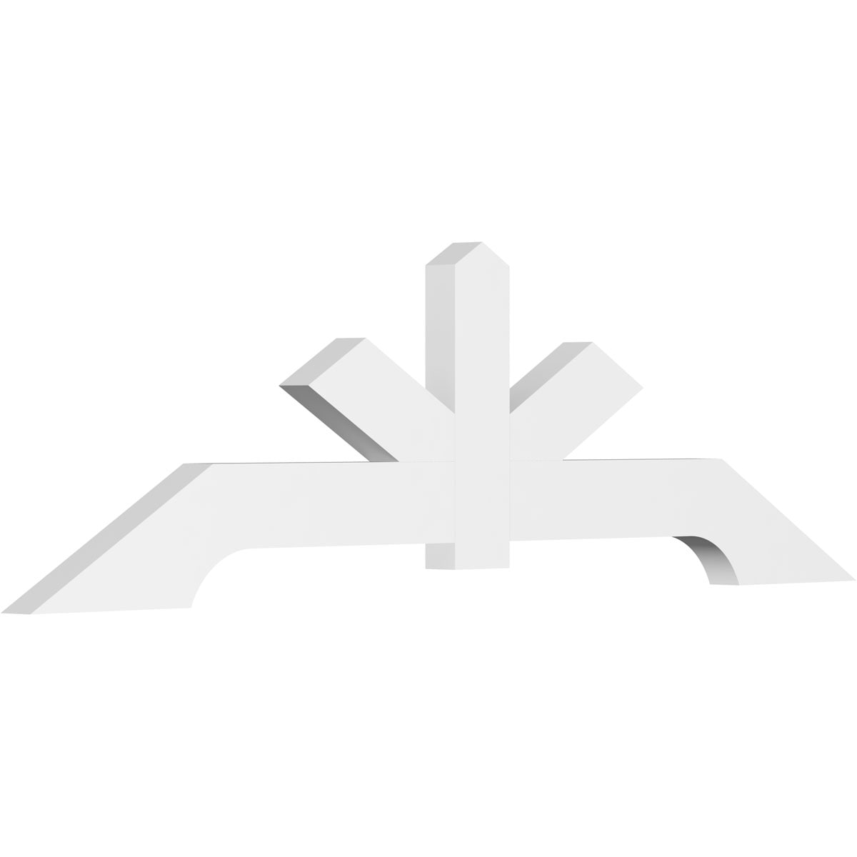 Ekena Millwork GBP060X18X0204VAN00 Vanguard White PVC Gable bracket