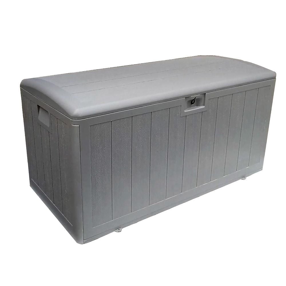 22-in L x 43.5-in 73-Gallon Gray Plastic Deck Box | - Plastic Development Group 171123