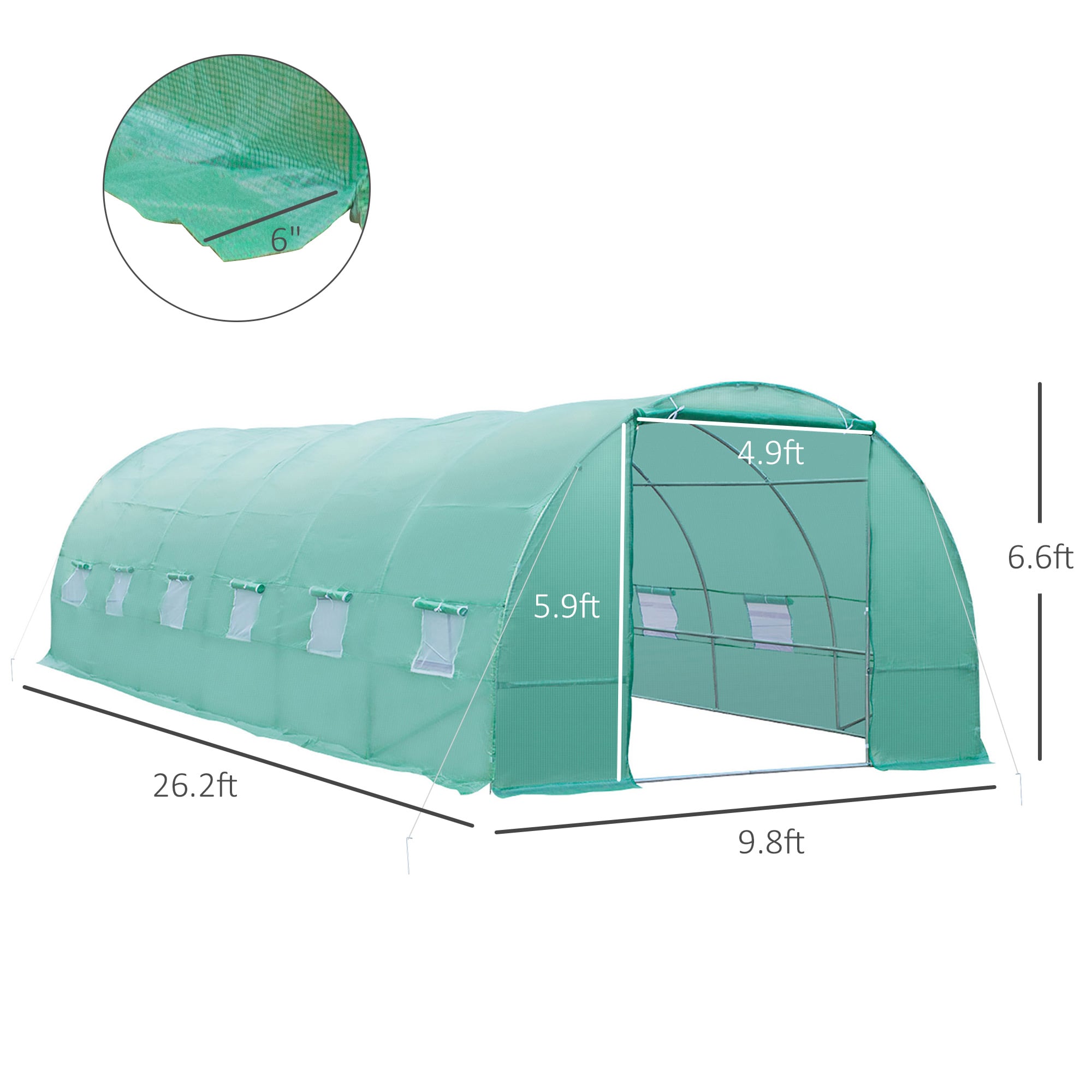 Outsunny 845-019 greenhouses - View #3