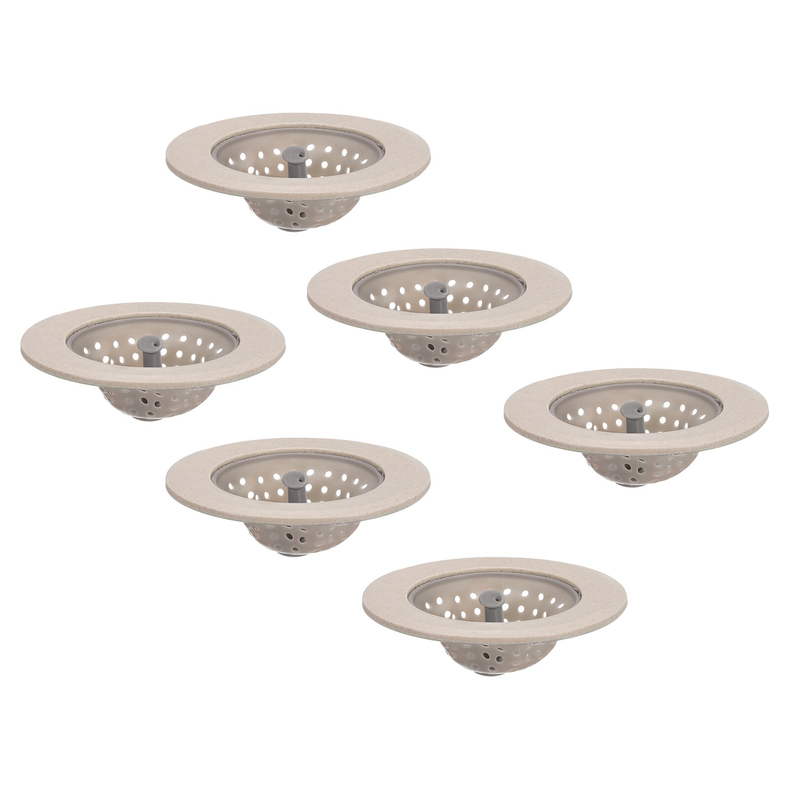 Unique Bargains - Silicone Kitchen Sink Strainer 6Pcs Sink Drain Strainer Sink Drain Stopper with...