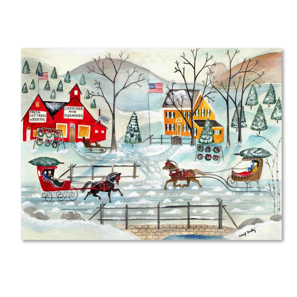 Trademark Fine Art ALI12441-C1824GG Framed 18-Inches H x 24-Inches W Landscape Canvas Print