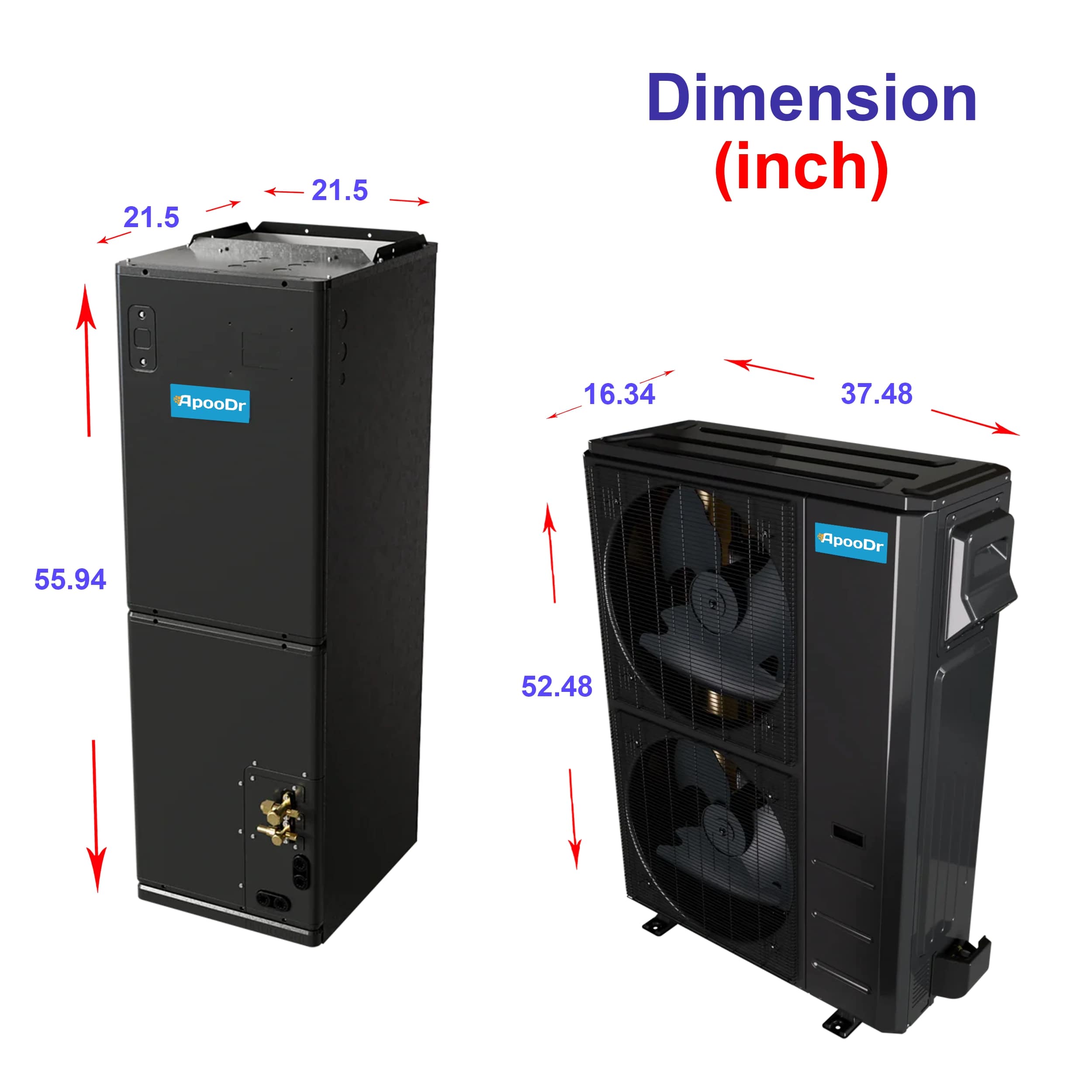 ApooDr AHU3G-60HFN-AB-25FT Heat-Pumps - View #8