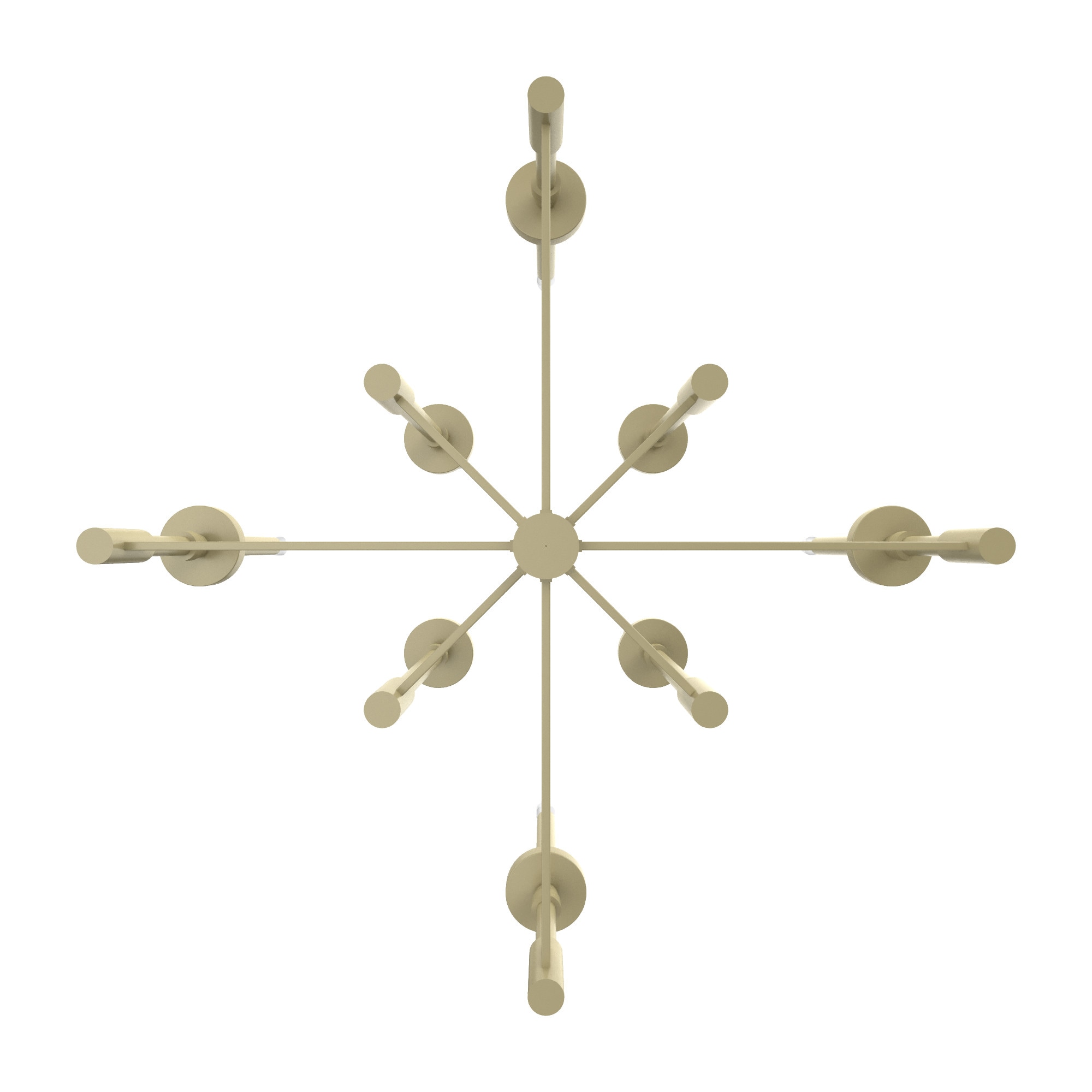 Hunter Briargrove Modern Brass 8-Light Tiered Candle Chandelier