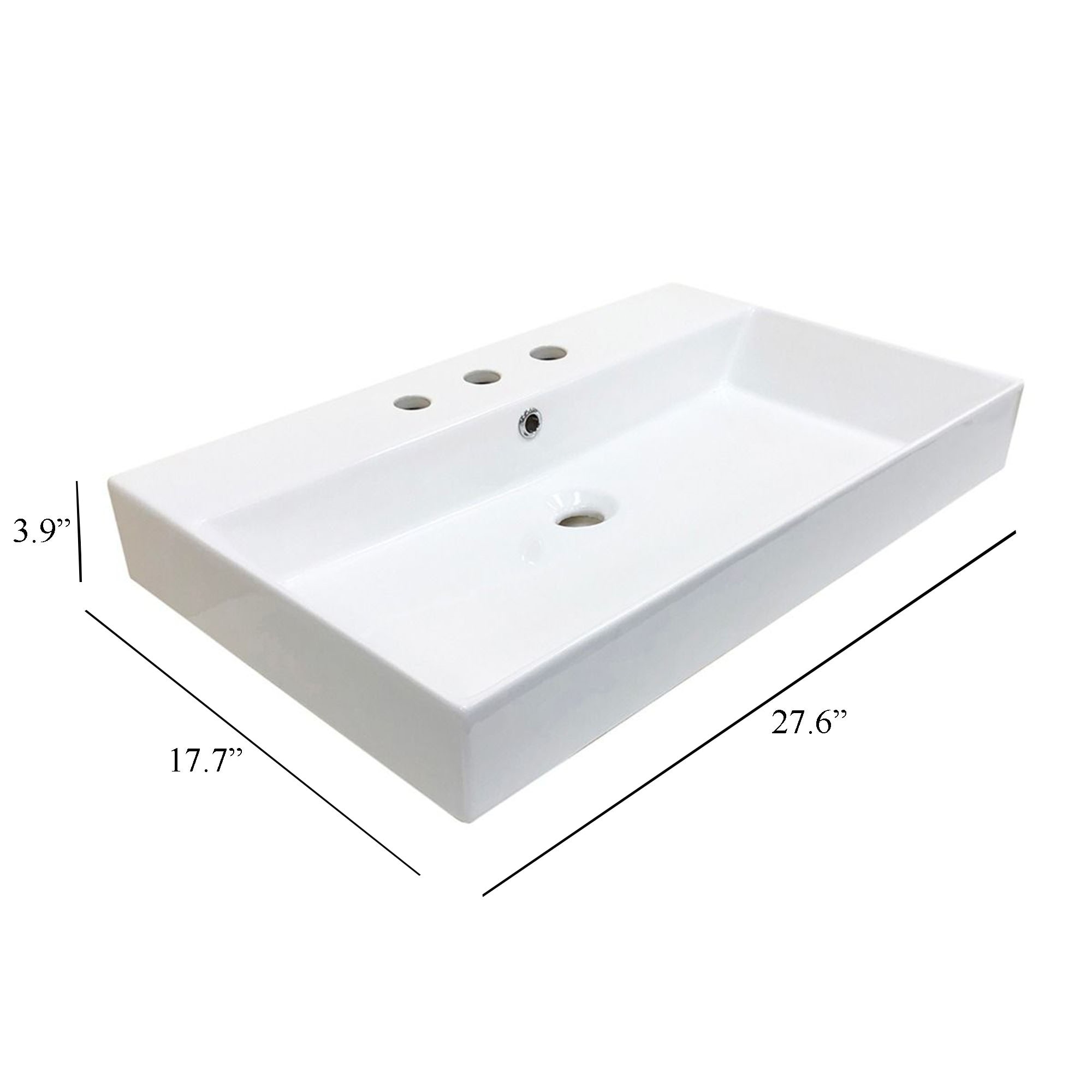 WS Bath Collections Energy Ceramic Wall-mount Rectangular Modern ...