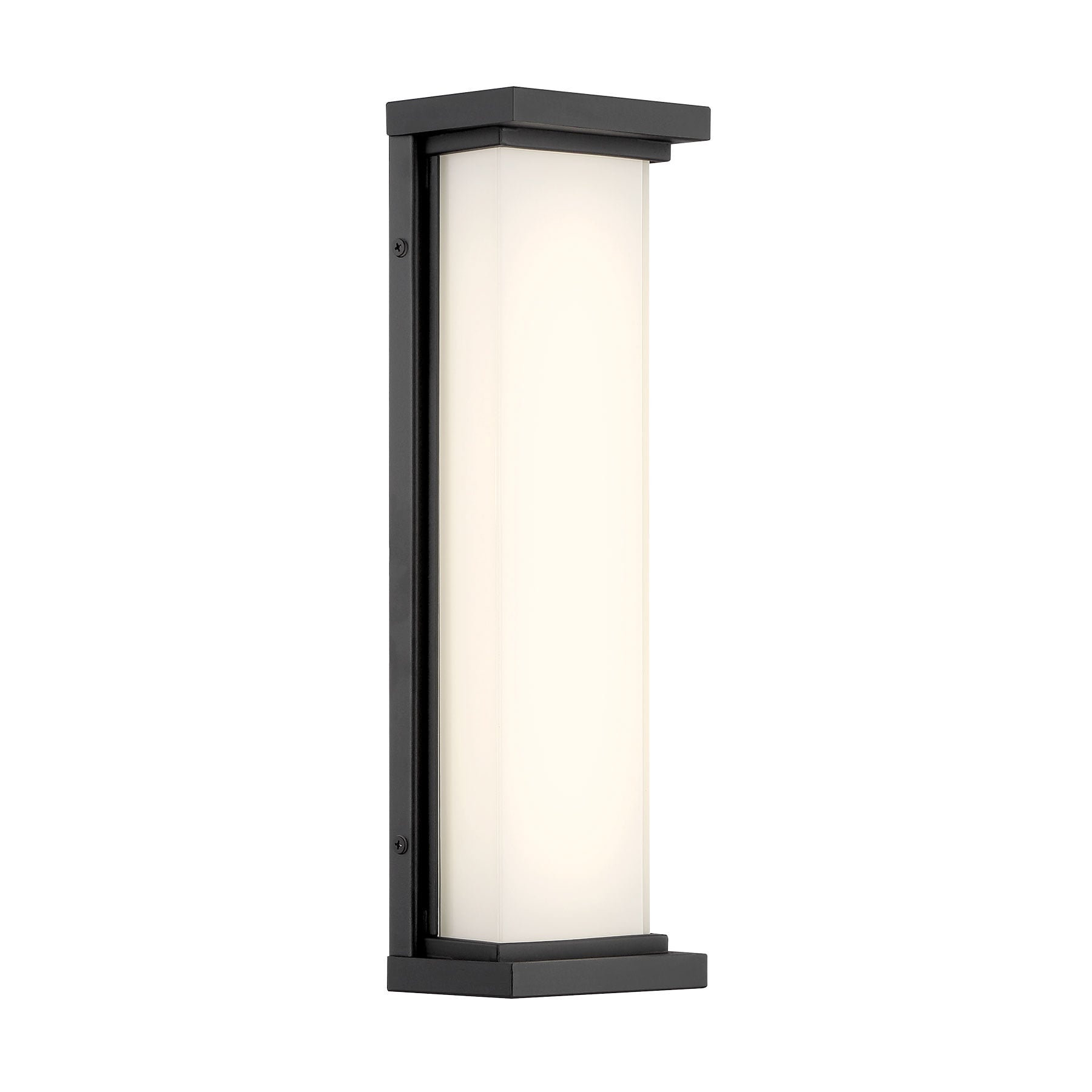 George Kovacs P5561-066-L Caption 16-in H Matte Black Hardwired Integrated LED Outdoor Wall Light