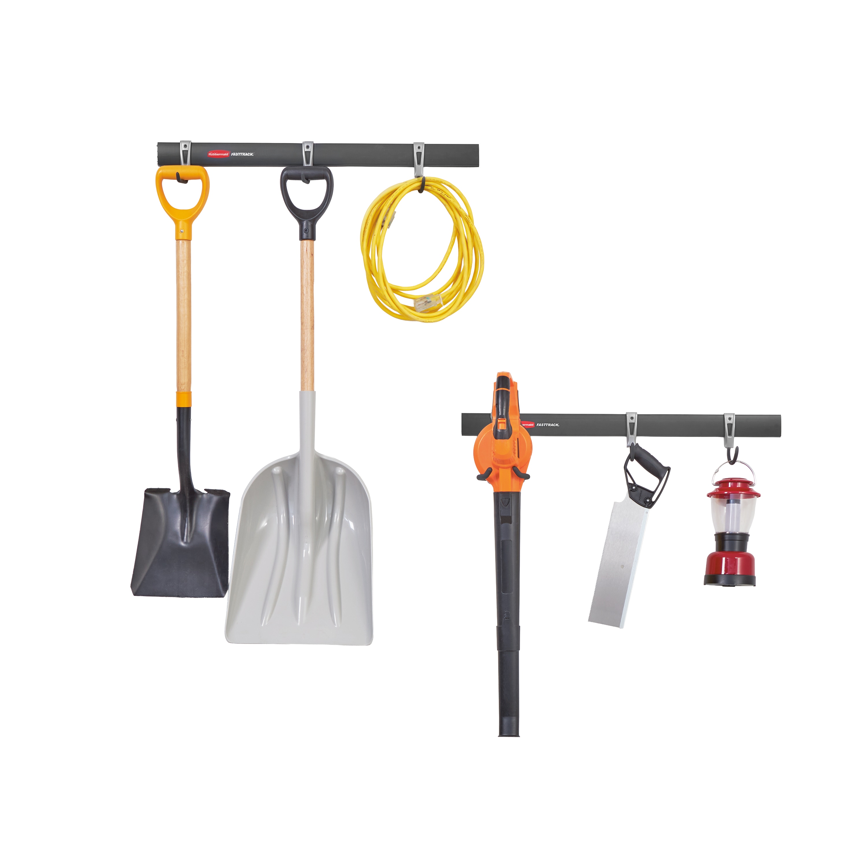 Rubbermaid FastTrack Garage 8 -Piece Black/Silver Steel Multipurpose Storage rail system