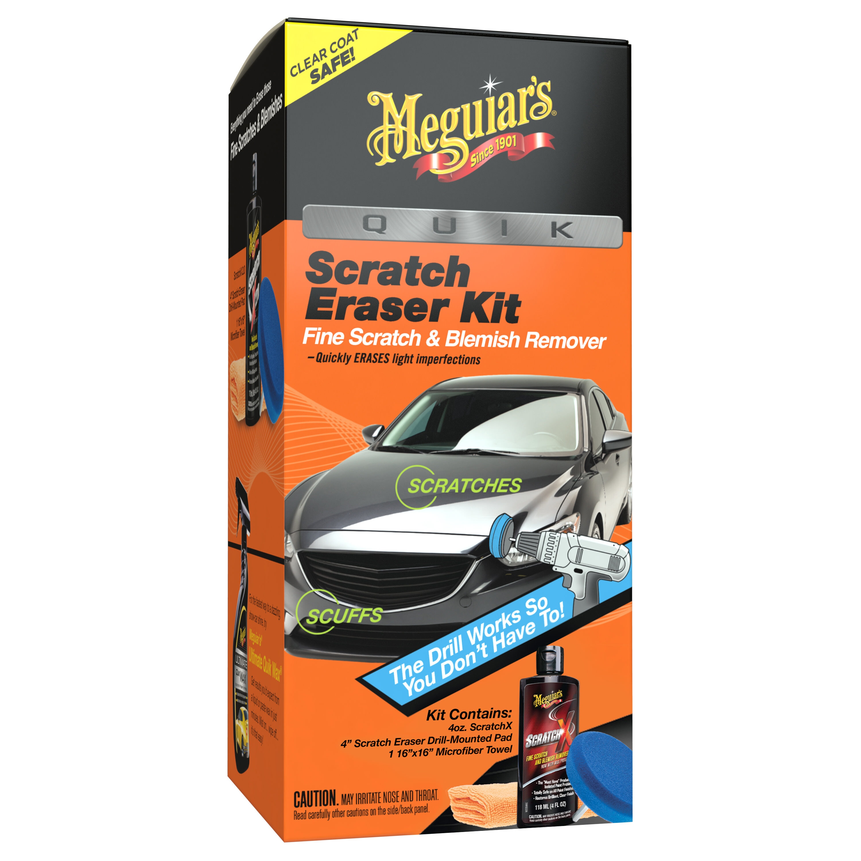 Meguiar's Quik Scratch Eraser Kit, Off White, Liquid – Car Scratch