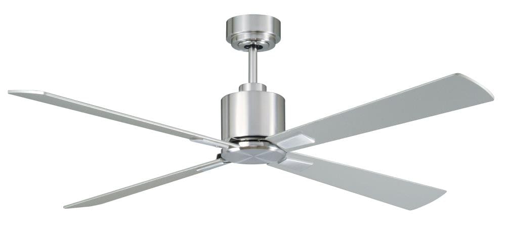 Lucci Air 210520010 Climate 52-in Brushed Chrome with Silver Blades Ceiling Fan Light Kit Compatible - Remote Included ( 4 -Blade )