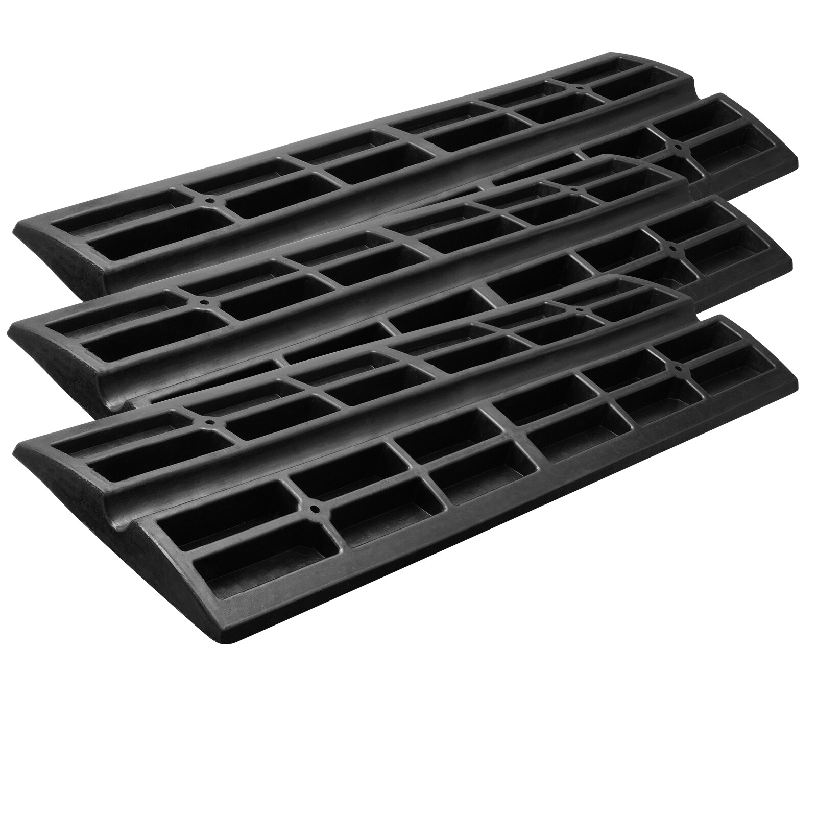 Vevor Curb Ramp 3 Pack Rubber Driveway Ramps Heavy Duty 33069 Lbs