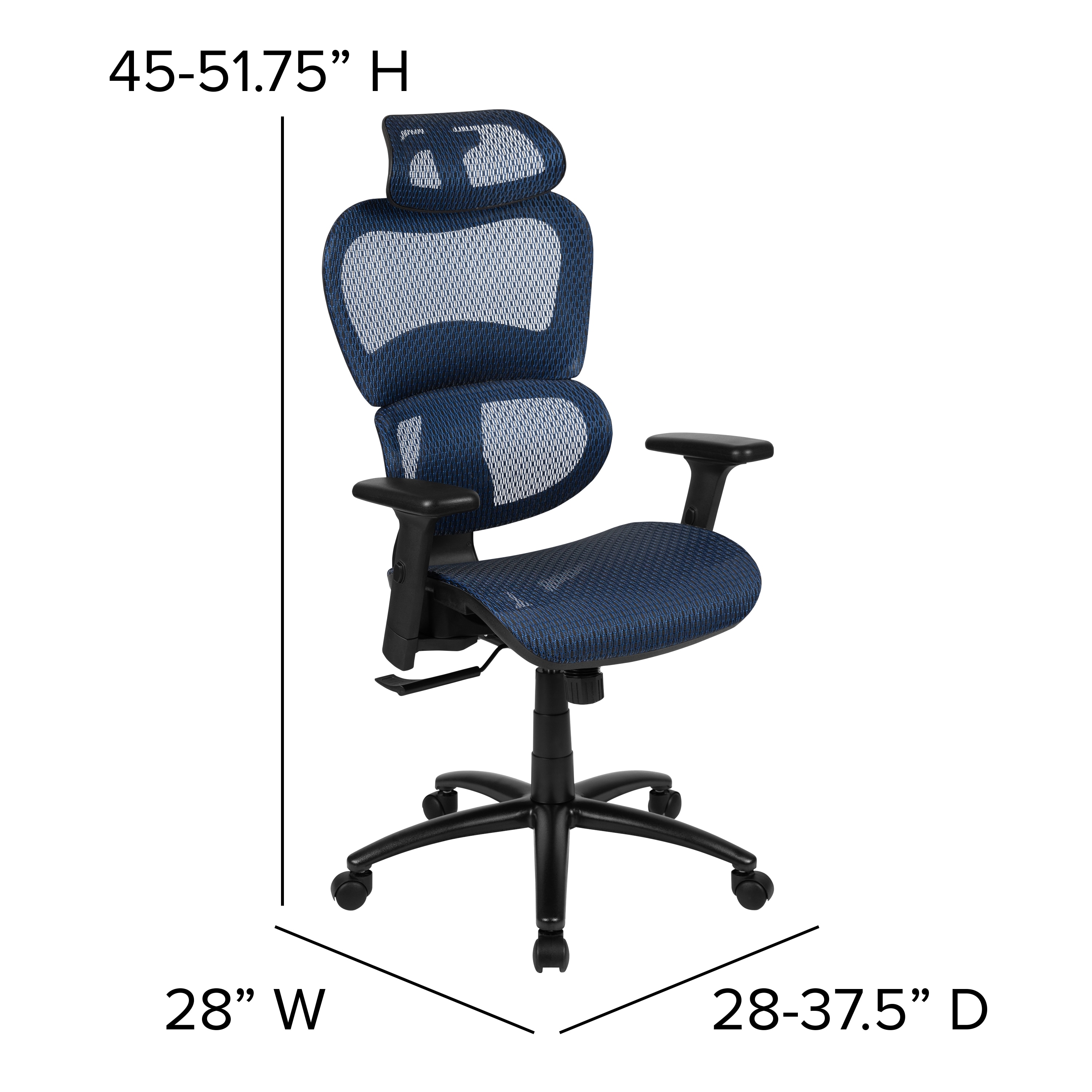 Ergonomic Adjustable Breathable Mesh Office Chair Heating Support