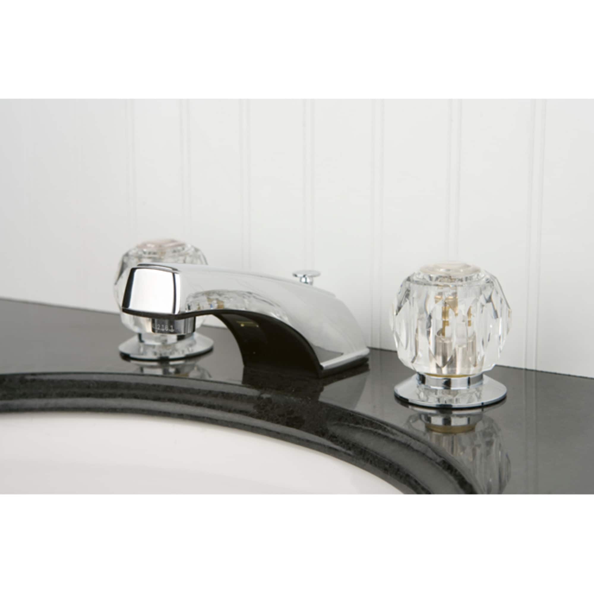 Elements of Design EB921B Americana Polished chrome Widespread 2-handle Low-arc Residential Handle Bathroom Sink Faucet with Drain