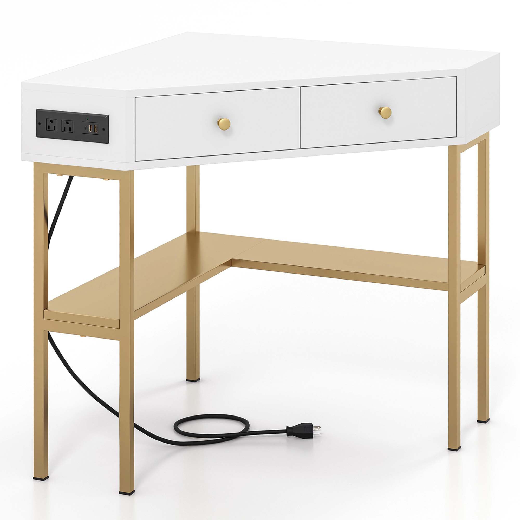 Costway HCST01189 28-in Multiple colors/finishes Modern/Contemporary Fir Corner desk