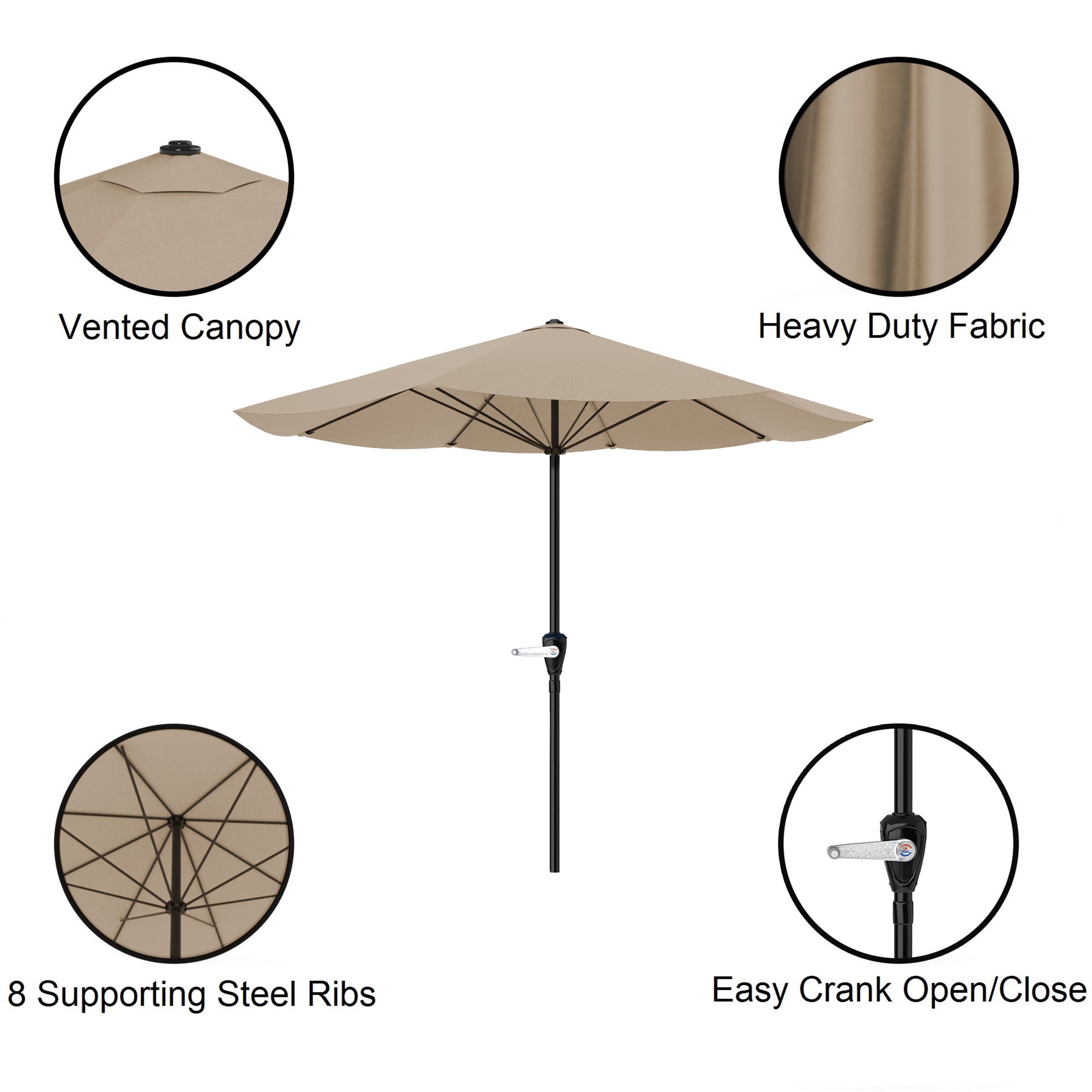 Pure Garden 50-LG1040B Umbrellas-2 - View #5