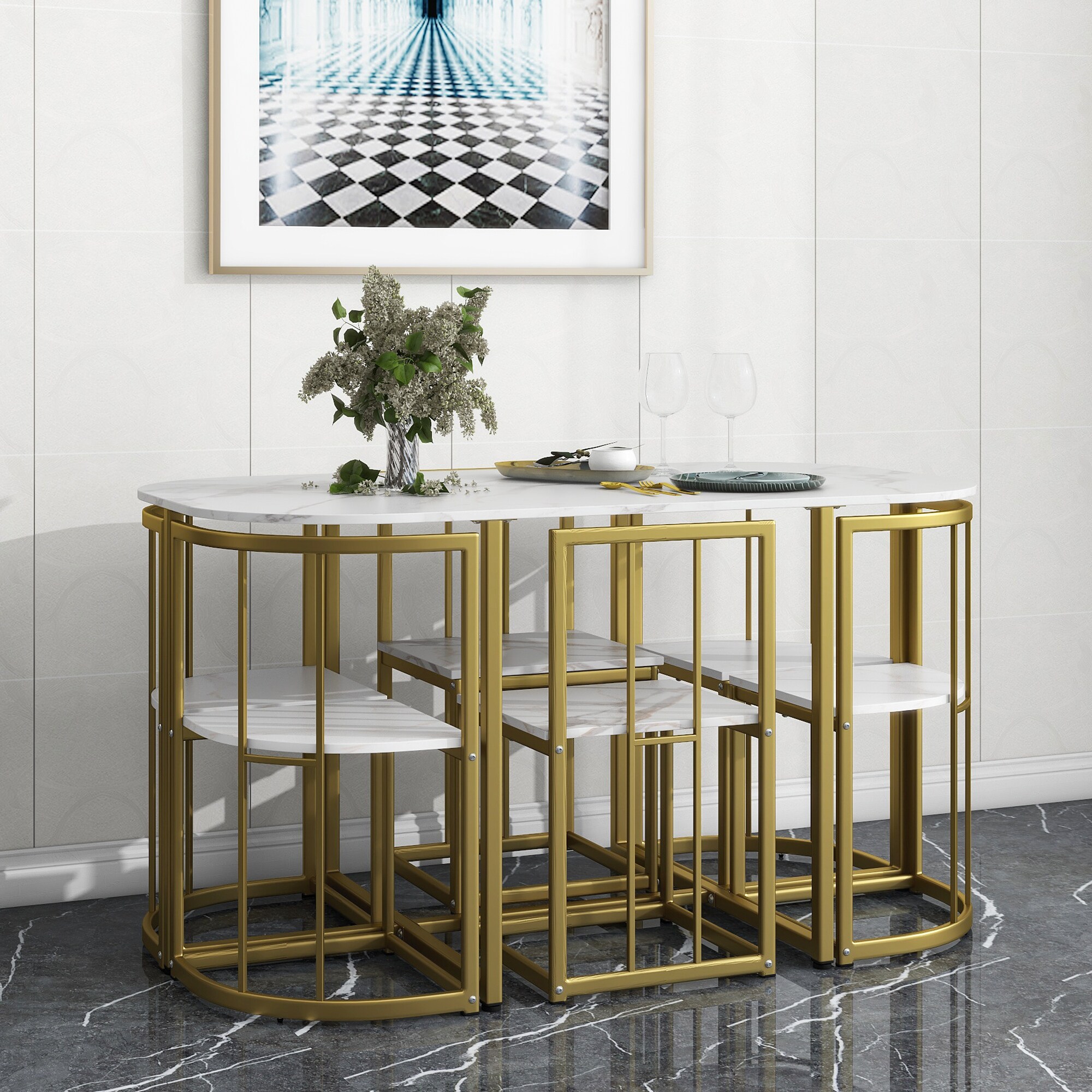 SINOFURN SYA010452GD Dining-Sets - View #3