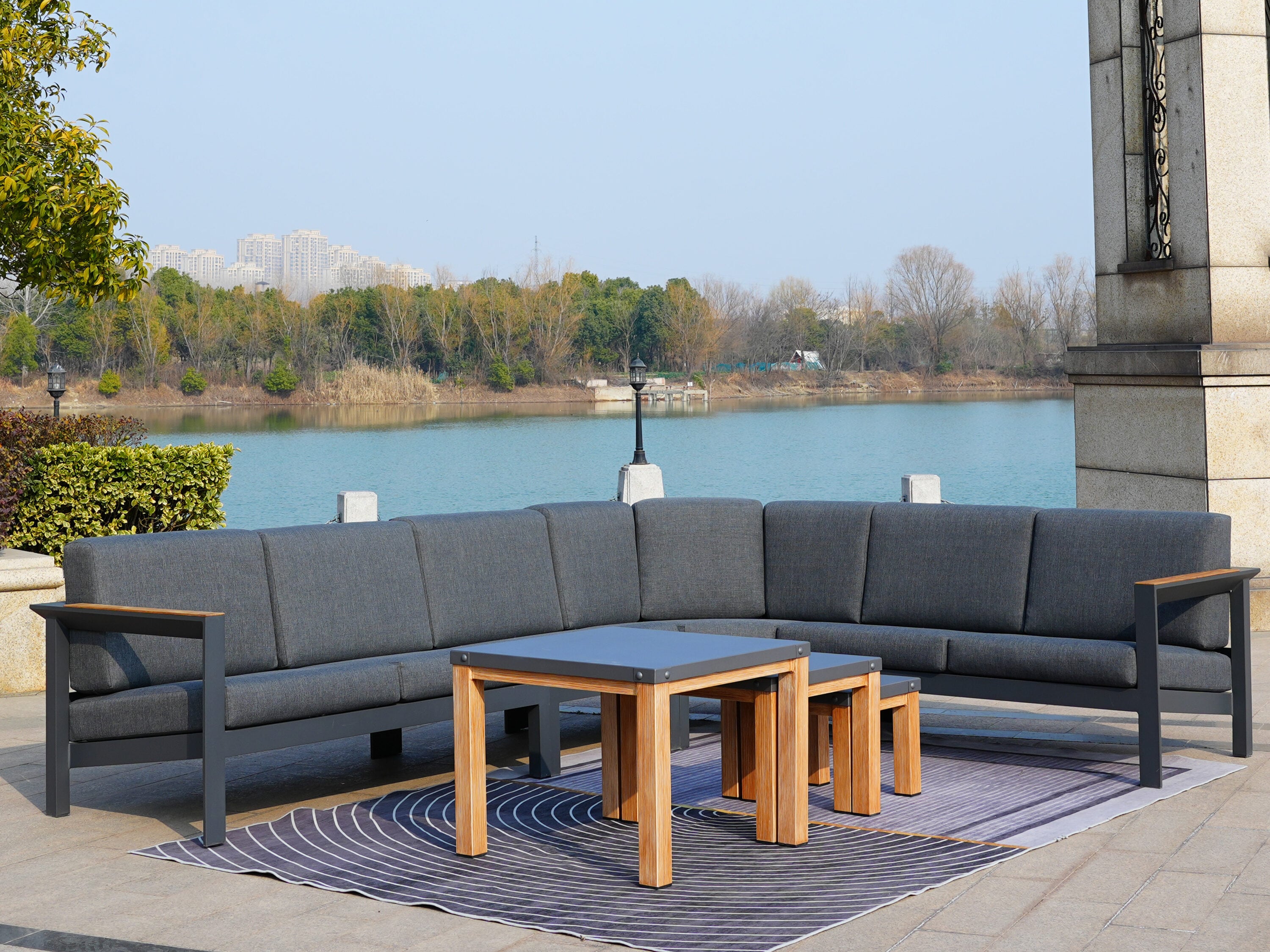 Moda Furnishings 2327-41T-NO-GR Patio-Conversation-Sets - View #3