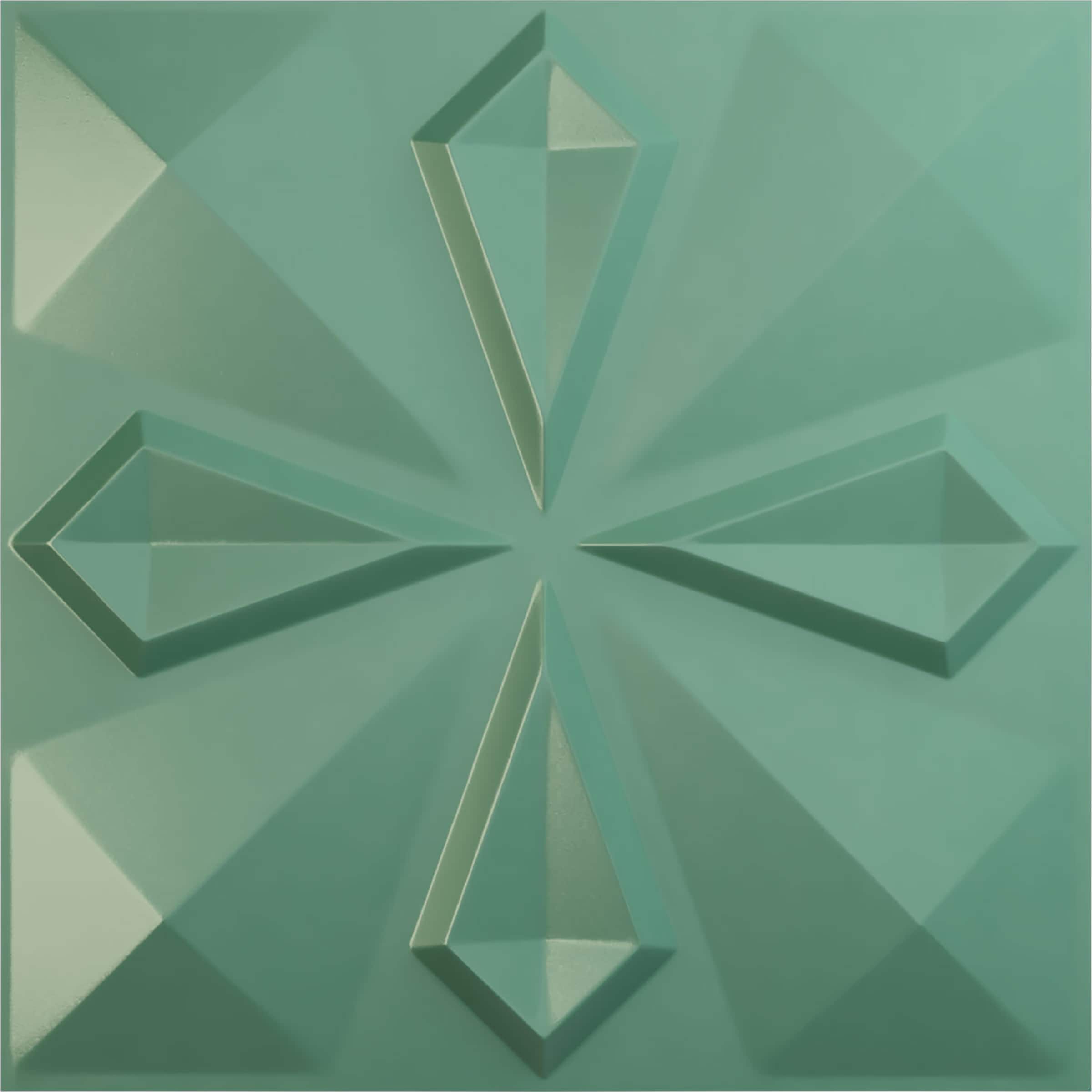 Ekena Millwork WP20X20NKFSM-CASE-12 19-5/8-in x 19-5/8-in Embossed Paintable/Stainable Green PVC Wall Panel ( 12 -Pack, Covers 32.04-sq ft )