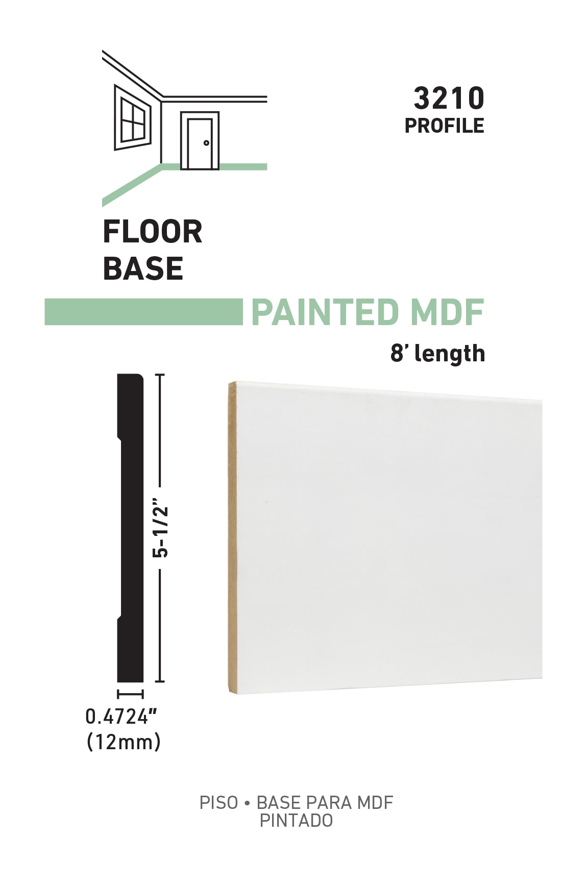allen + roth L0432105W8 Baseboard-Moulding - View #3