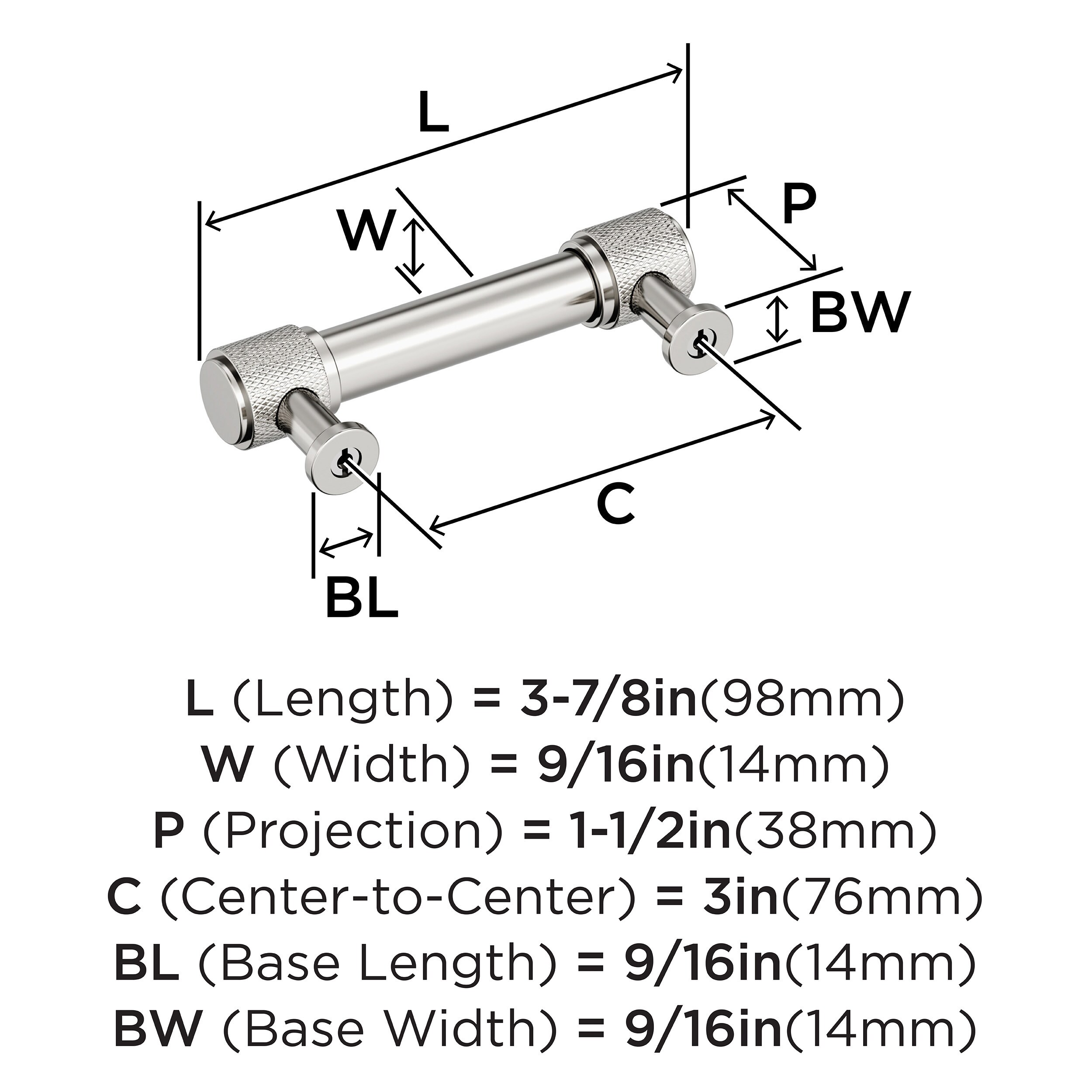 Amerock BP37742PN Cabinet-Pulls - View #4
