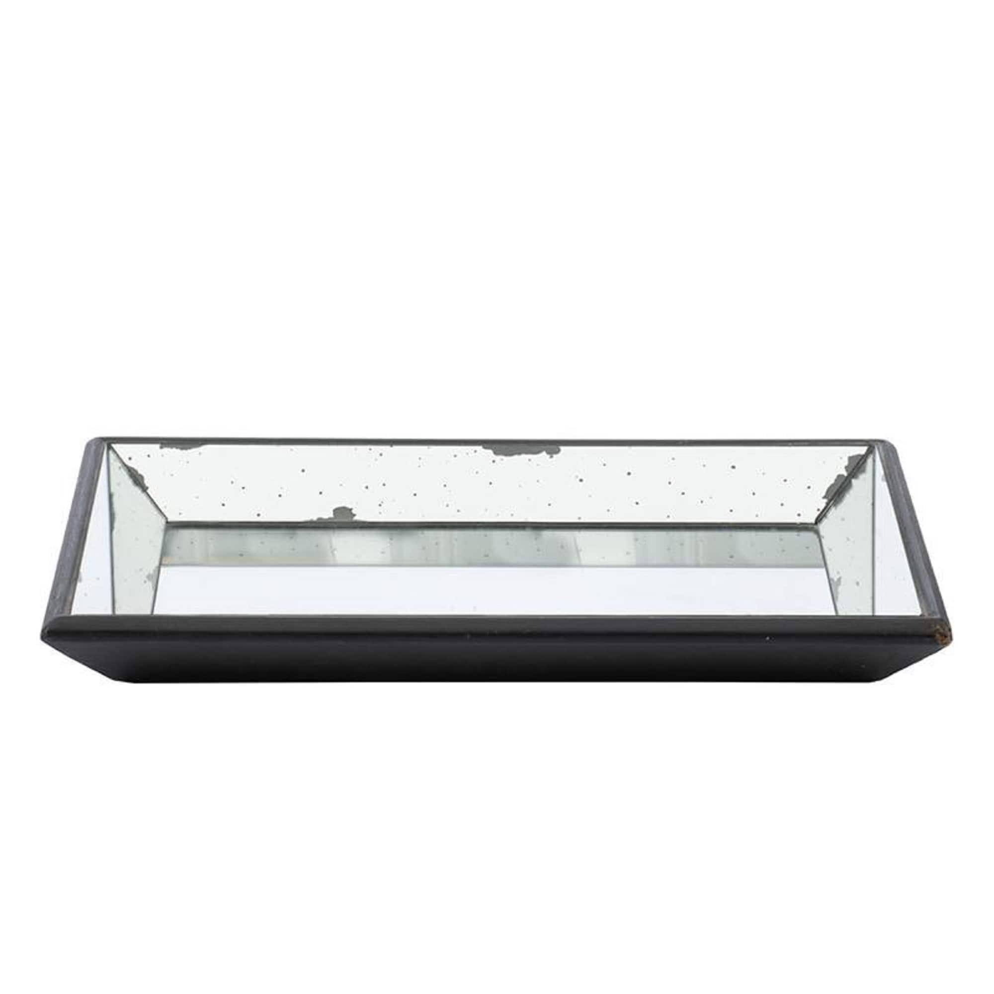 A&B Home 30350-DS Black Glass Casual Decorative plate