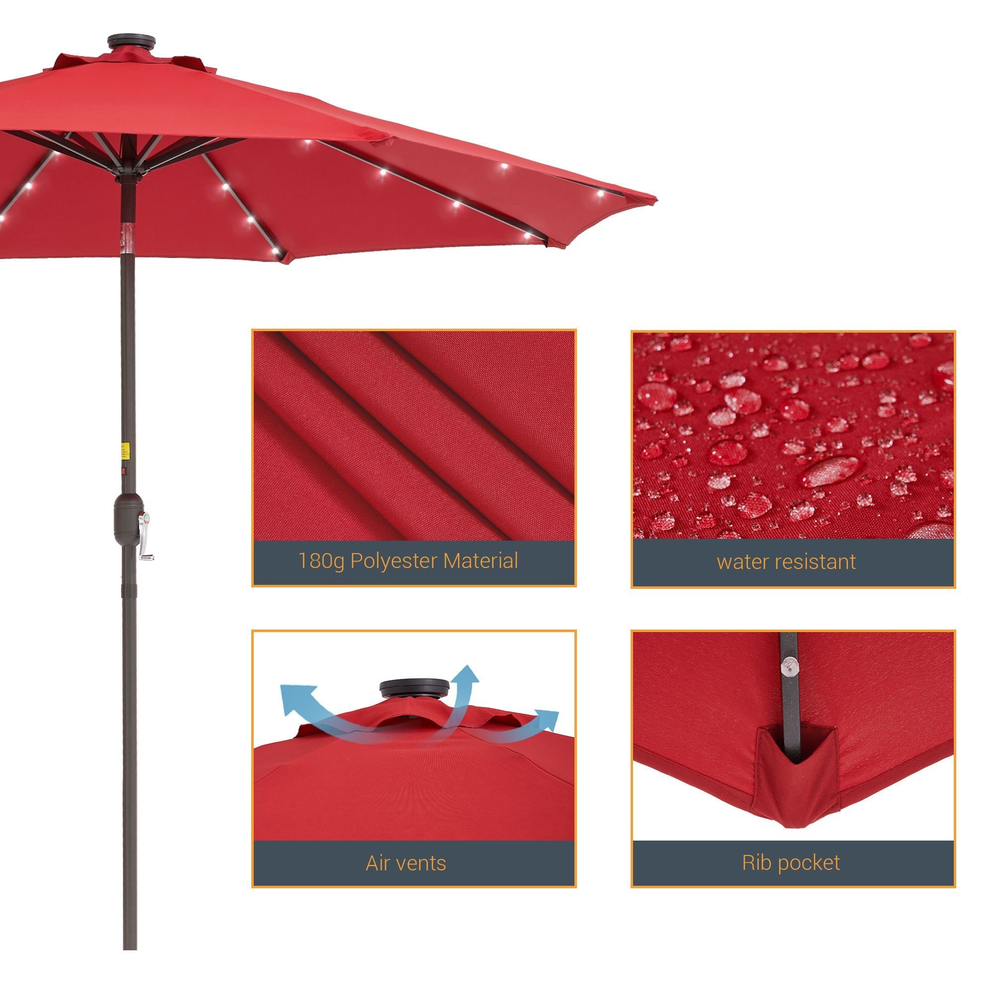 Sonkuki SD-027R-LED Umbrellas-2 - View #4