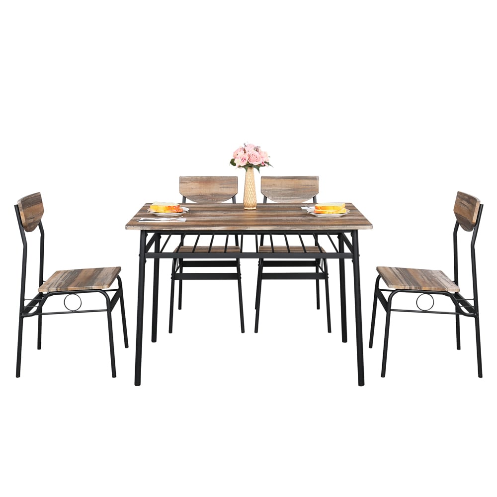 Winado LO1G52000643 Brown Country Dining Room Set with Rectangular Table ( Seats 275 )