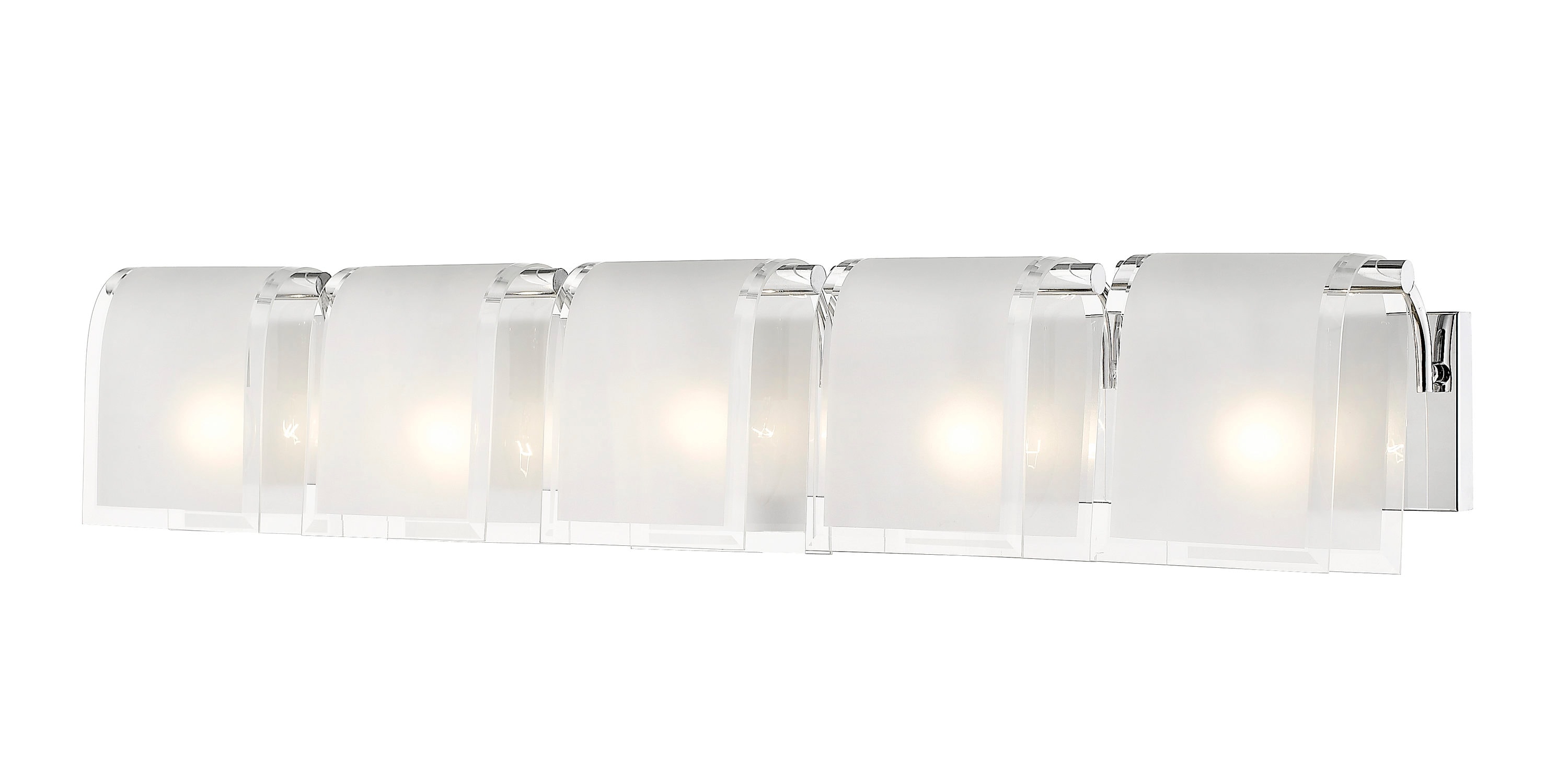 Z-Lite 169-5V Zephyr 38.375-in 5-Light Chrome Modern/Contemporary Vanity Light