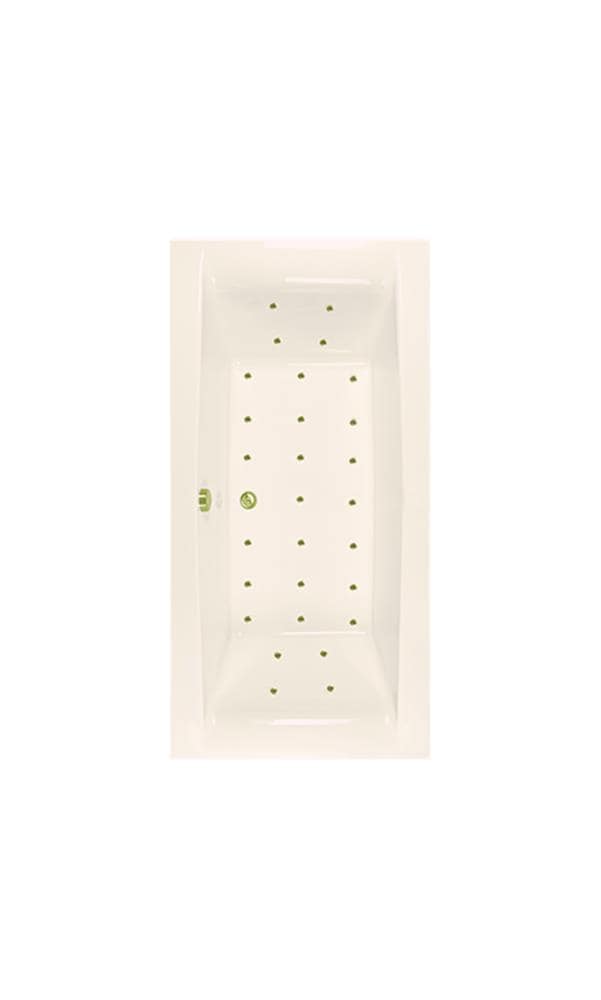 WaterTECH A7238 BONE Designer 38-in x 72-in Bone Acrylic Drop-In Air Bath (Reversible Drain)