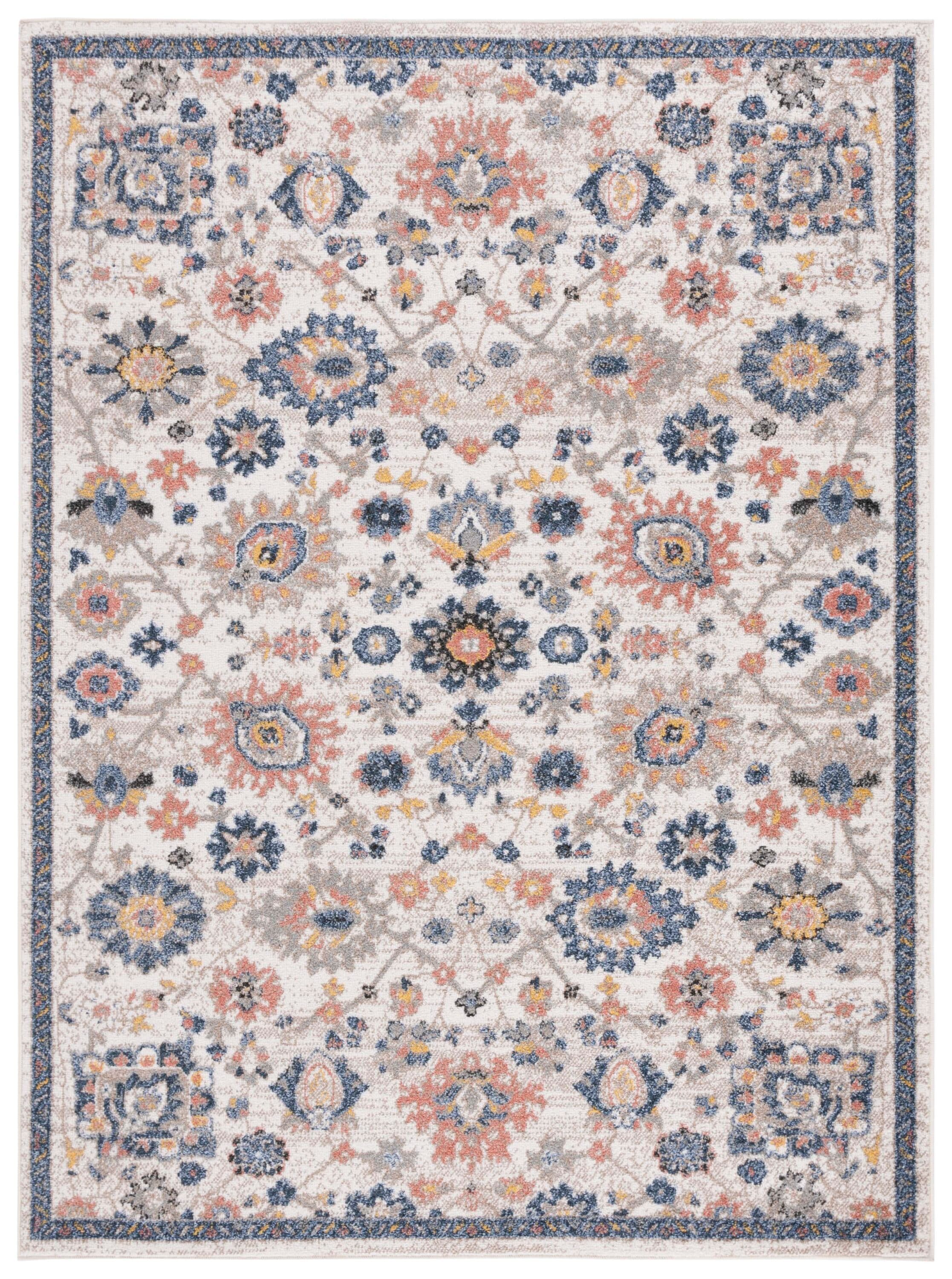 Reversible Astoria Charm Blue and Beige Synthetic 4' x 6' Rug