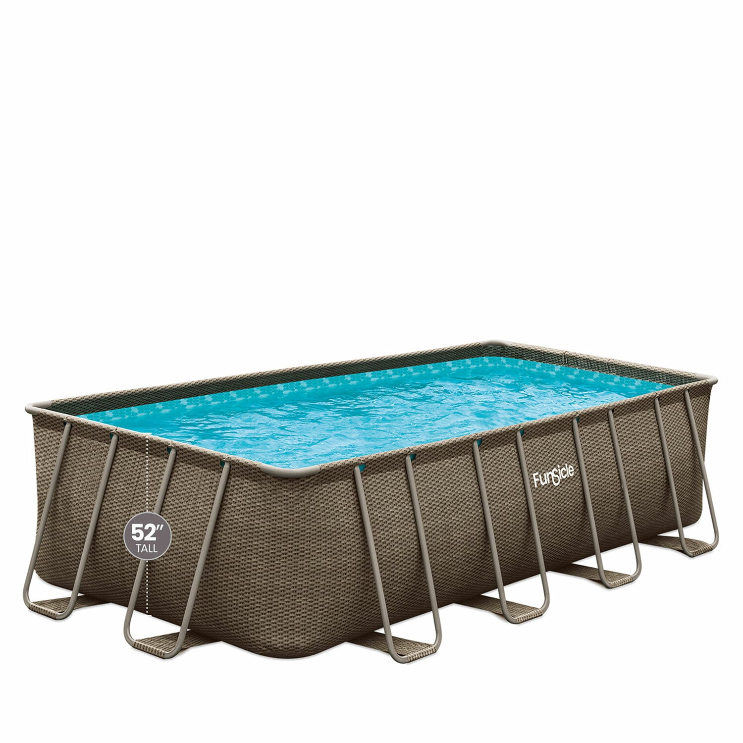 Funsicle 325070 18-Feet x 9-Feet x 52-Inches Metal frame Rectangle Above-Ground Pool with Filter Pump with Ground Cloth with Pool Cover with Ladder