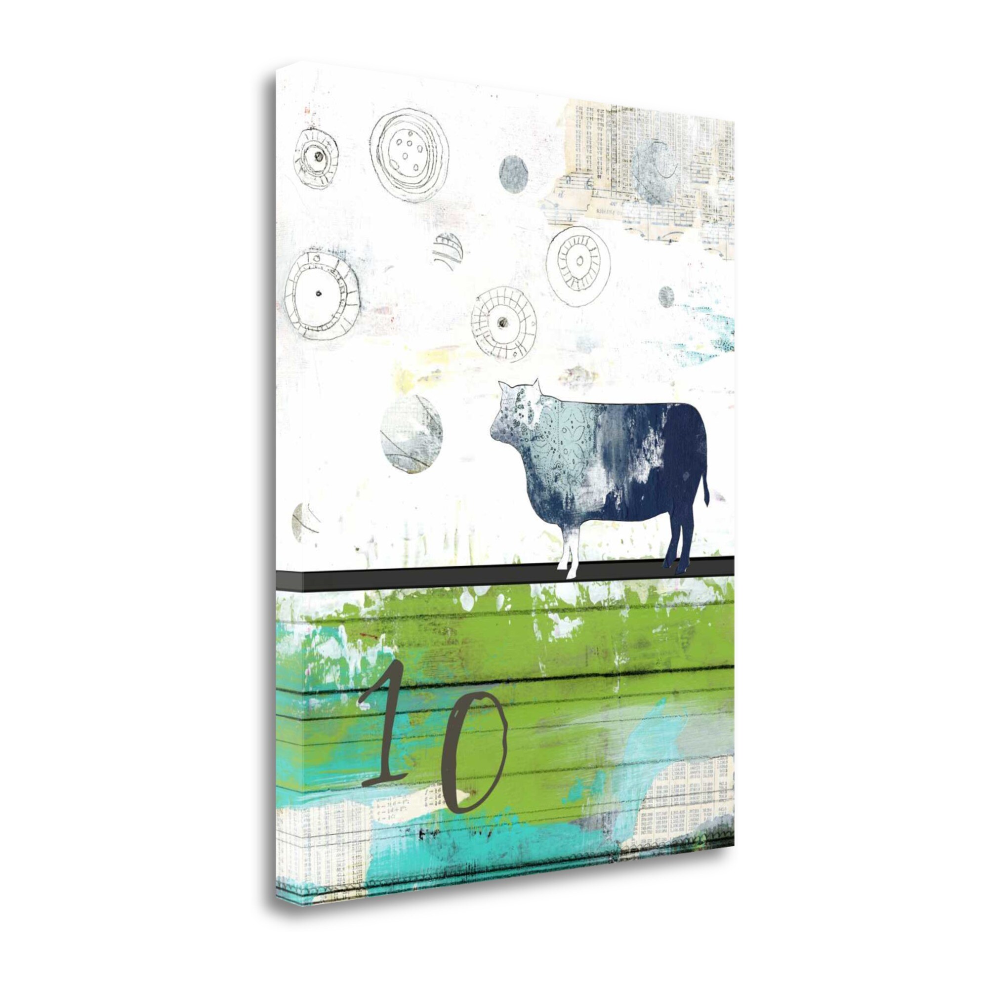 Tangletown Fine Art SBSO1234-1823C Cow 10 Sarah Ogren 23-in H x 18-in W Animals Print on Canvas