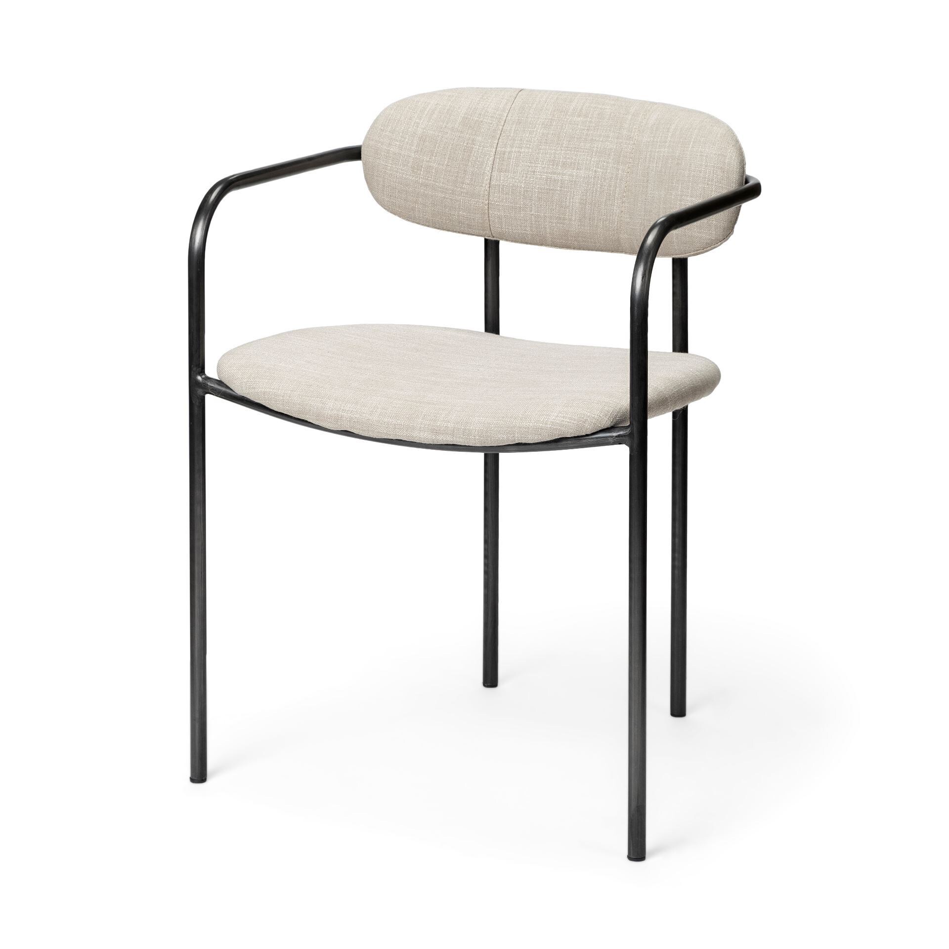 metal frame upholstered dining chair