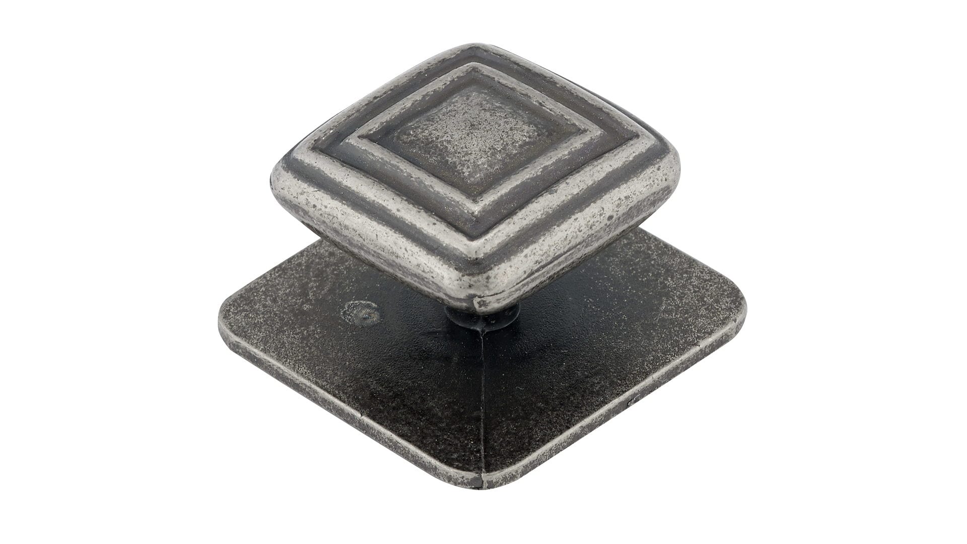Richelieu BP98145342 1-3/4-in Western Pewter Square Transitional Cabinet Knob
