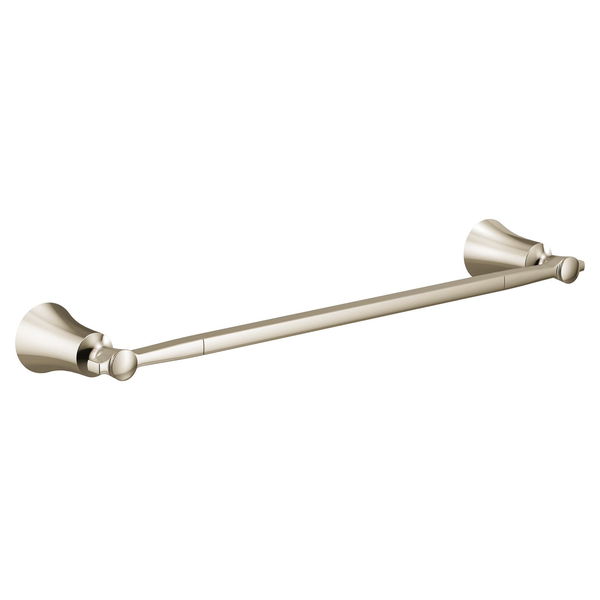 Moen YB0318NL Flara 18-in Polished Nickel Wall mount Single Towel Bar