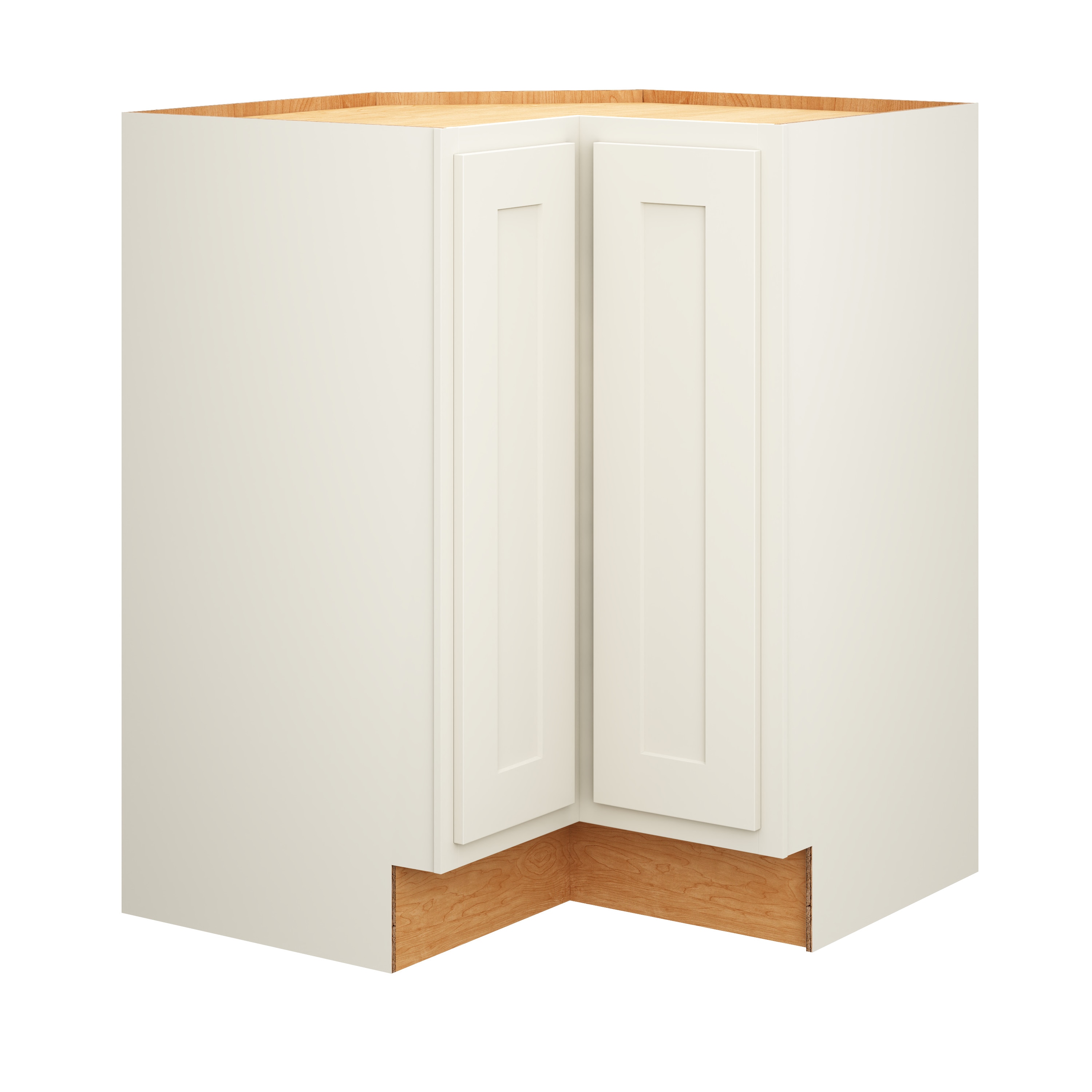Diamond Express 321 SLS36R Jamestown 36-in W x 34.5-in H x 24-in D White Partial Overlay Super lazy susan Corner base Fully assembled Plywood Cabinet (Recessed Panel Shaker)