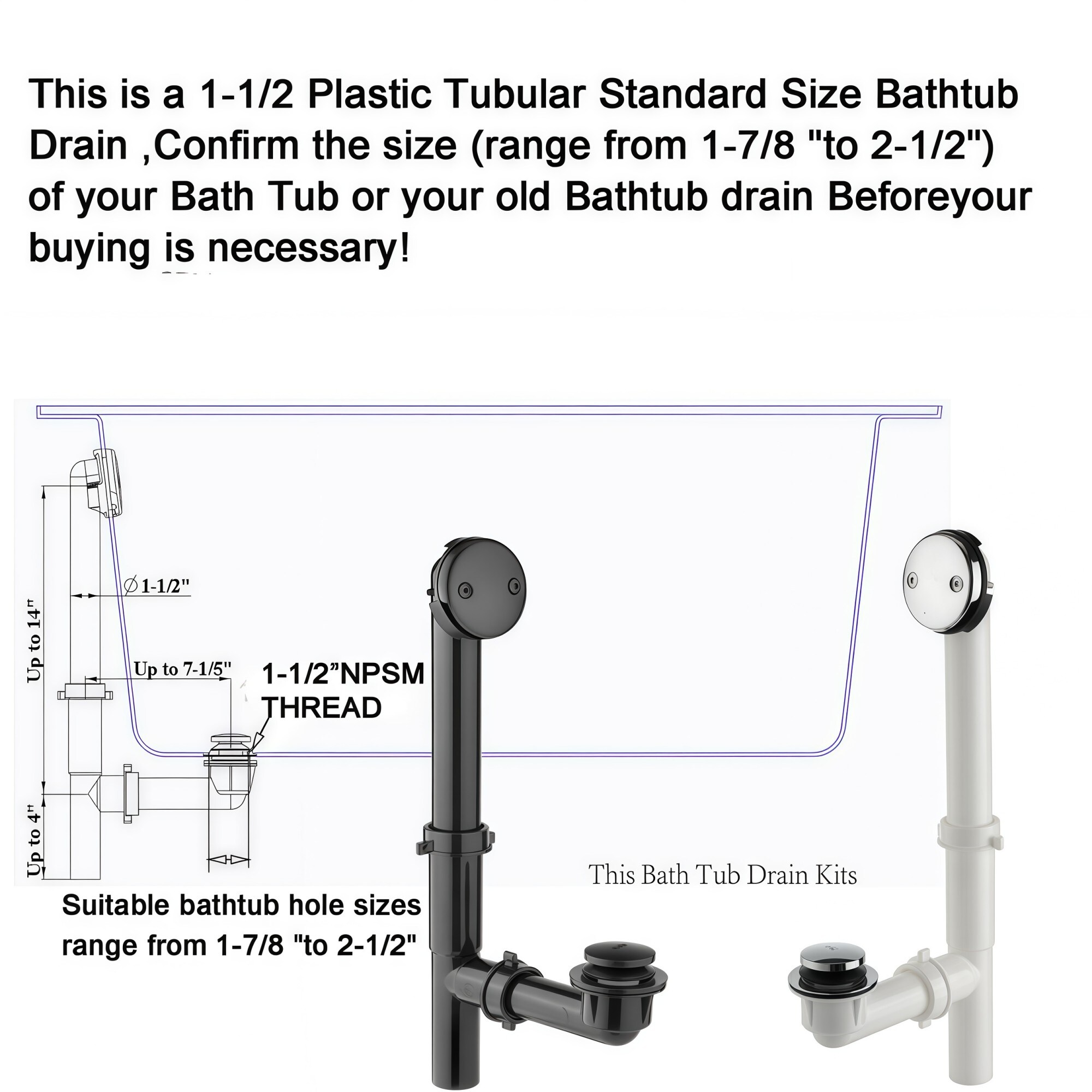Numhew NHSEAN3777 Tub-Drain - View #7