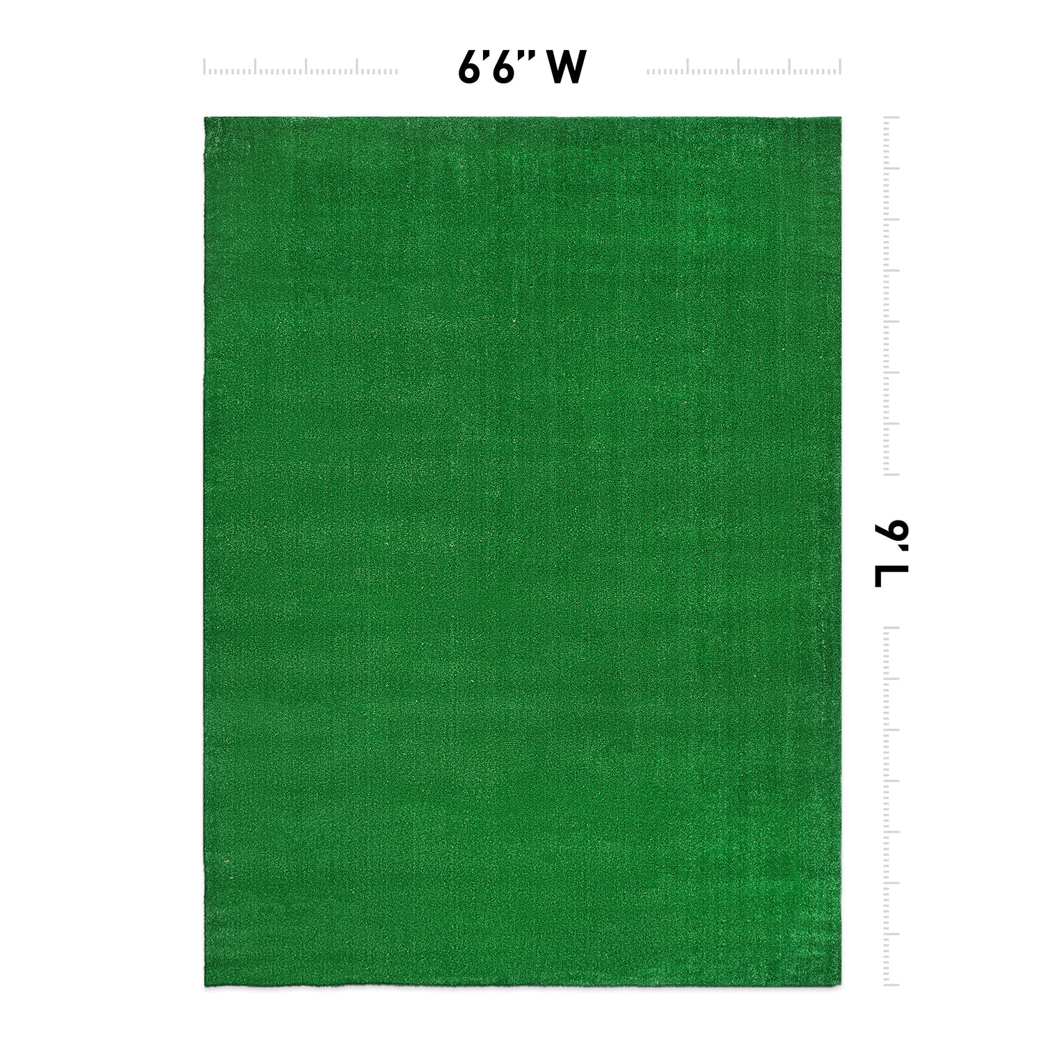 Green Tufted Synthetic Reversible 6' x 9' Area Rug