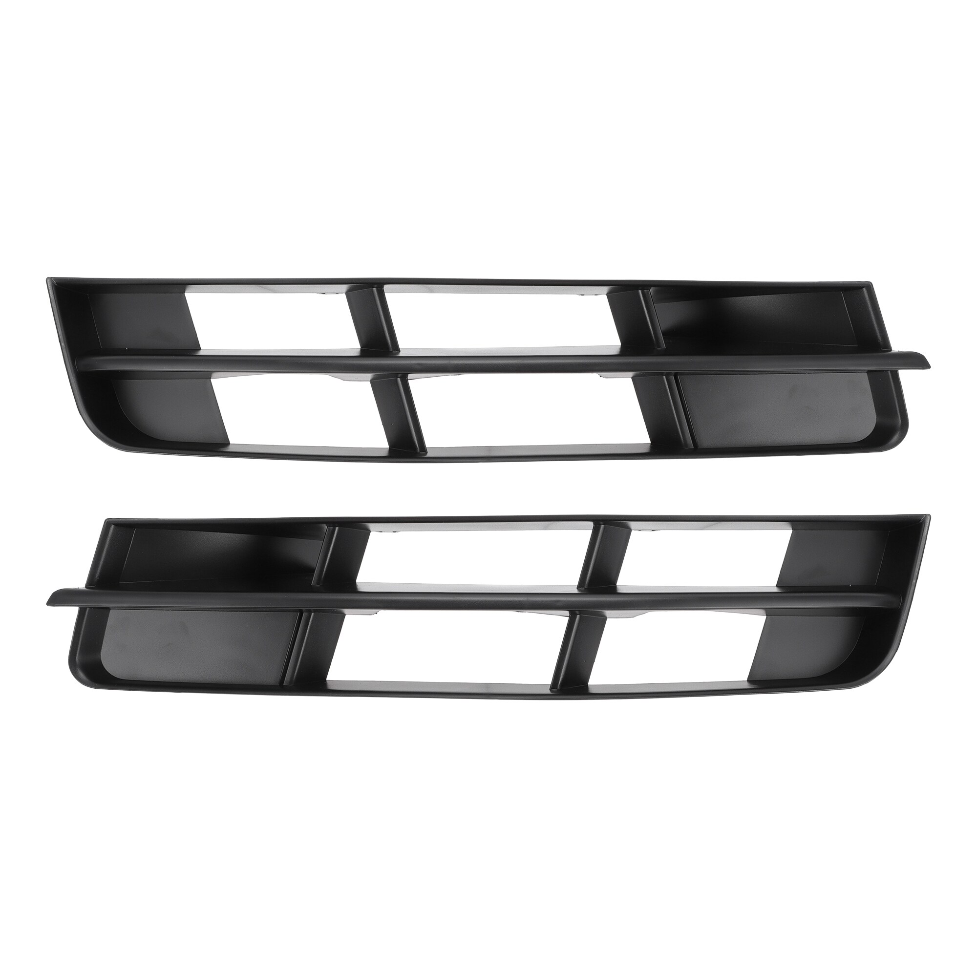 Unique Bargains Fog Light Grill No.4L0807681B/4L0807682B 21.85Inchx4.33Inch Front Lower Bumper Fog Light Cover Inserts for Audi Q7 2010-2015 ABS Black