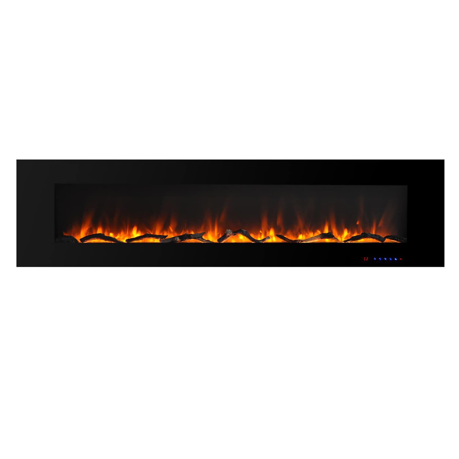 Clihome 72-in W Black LED Electric Fireplace in the Electric Fireplaces ...