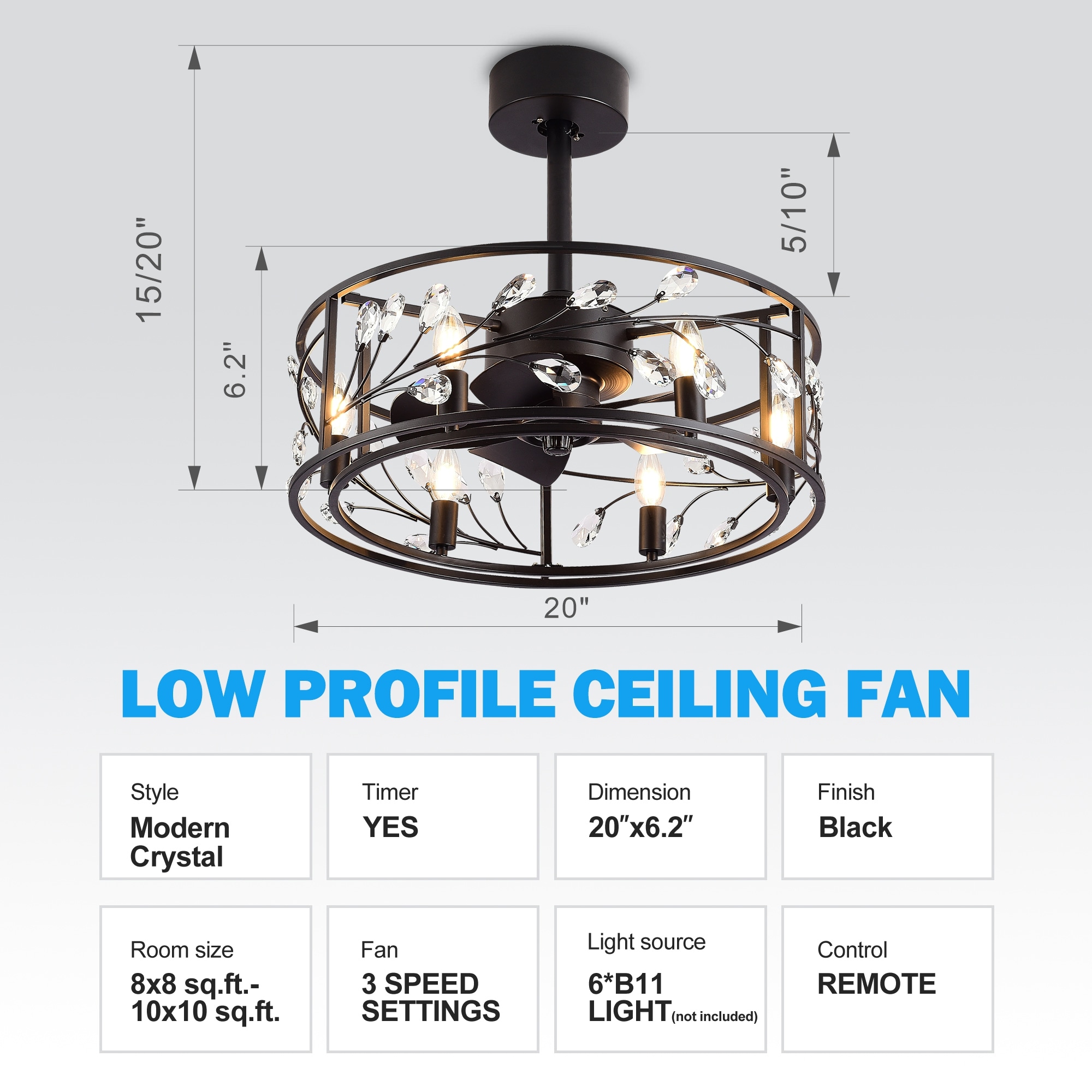 Breezary 23001-BLK Ceiling-Fans - View #6
