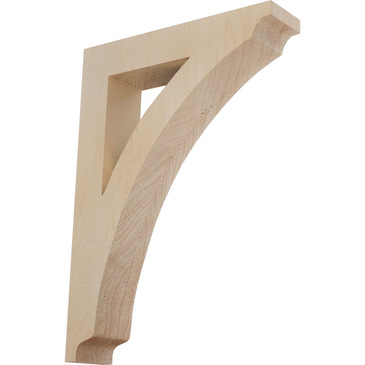 Ekena Millwork BKTW01X07X10THMA Thorton 1-3/4-in x 7-1/2-in x 10-1/2-in Maple Brown Wood Standard bracket
