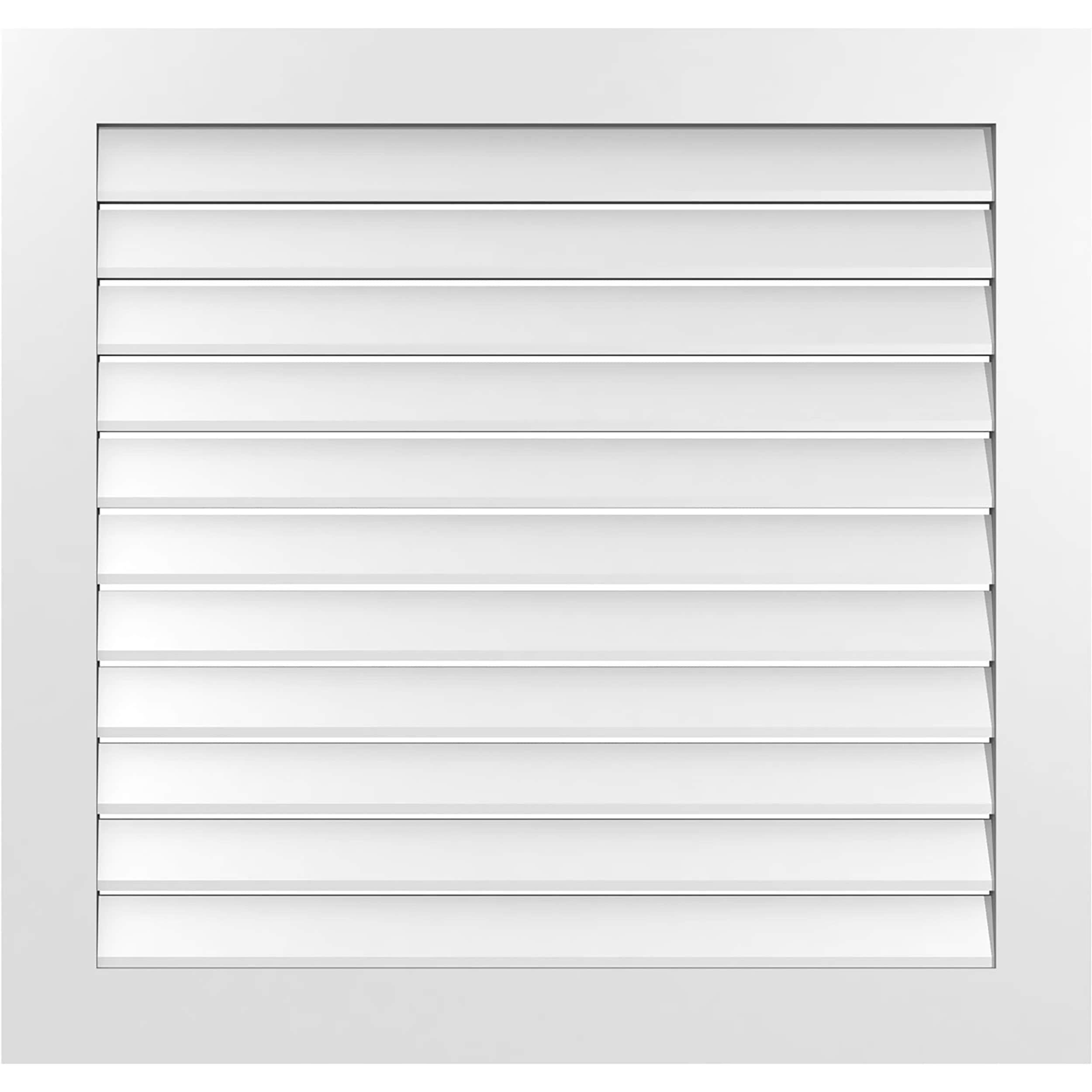 Ekena Millwork GVPVE40X3801SF 40-Inches x 38-Inches Off-white Rectangle PVC Gable Louver Vent