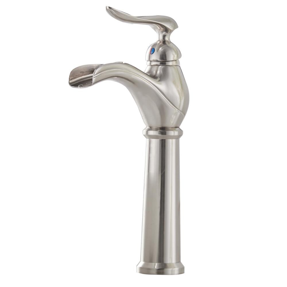 KINWELL Brushed Nickel 1-Handle 4-in Centerset Bathroom Sink Faucet