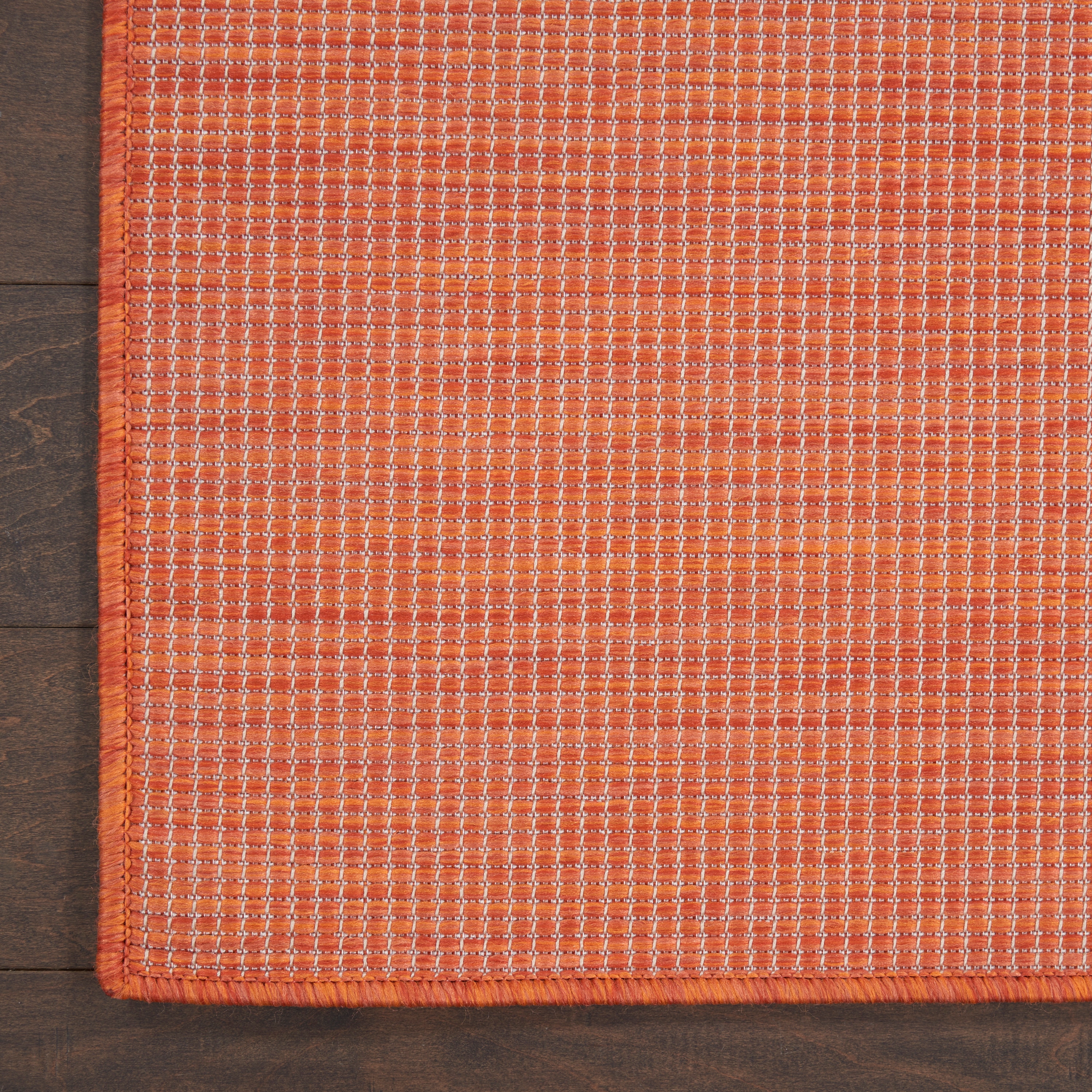 Positano Elegance Terracotta Flat-Weave 7' x 10' Synthetic Rug