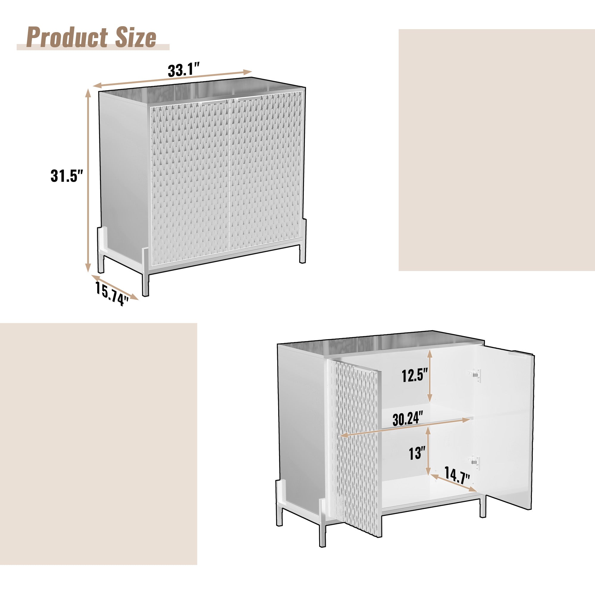 Boyel Living BL-HZ2M-BK Utility-Storage-Cabinets - View #2