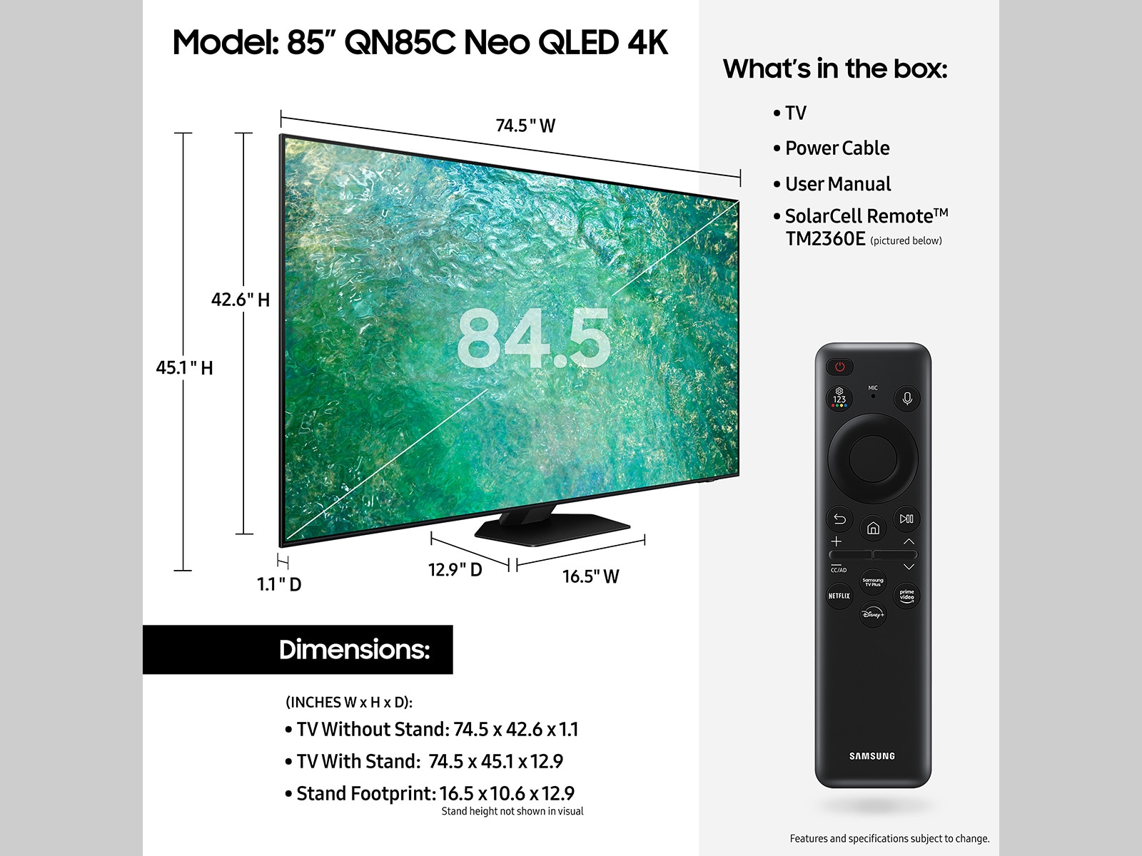 Samsung QN85QN85CAFXZA tvs - View #4