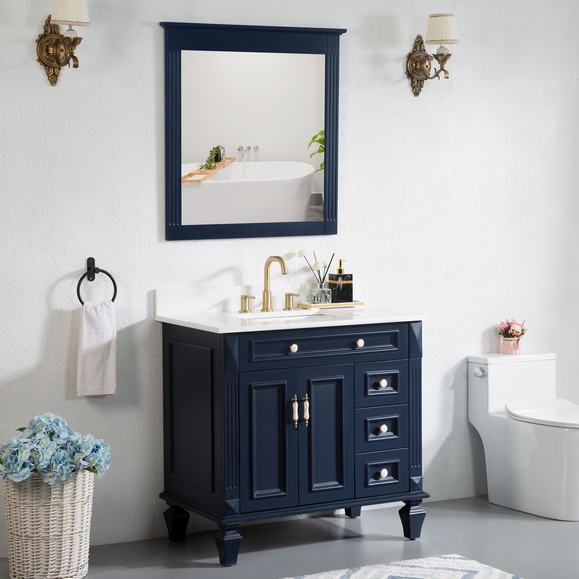 WELLFOR ARTWOOD36QZ-NB-1 Bath-Vanity-Combo - View #2