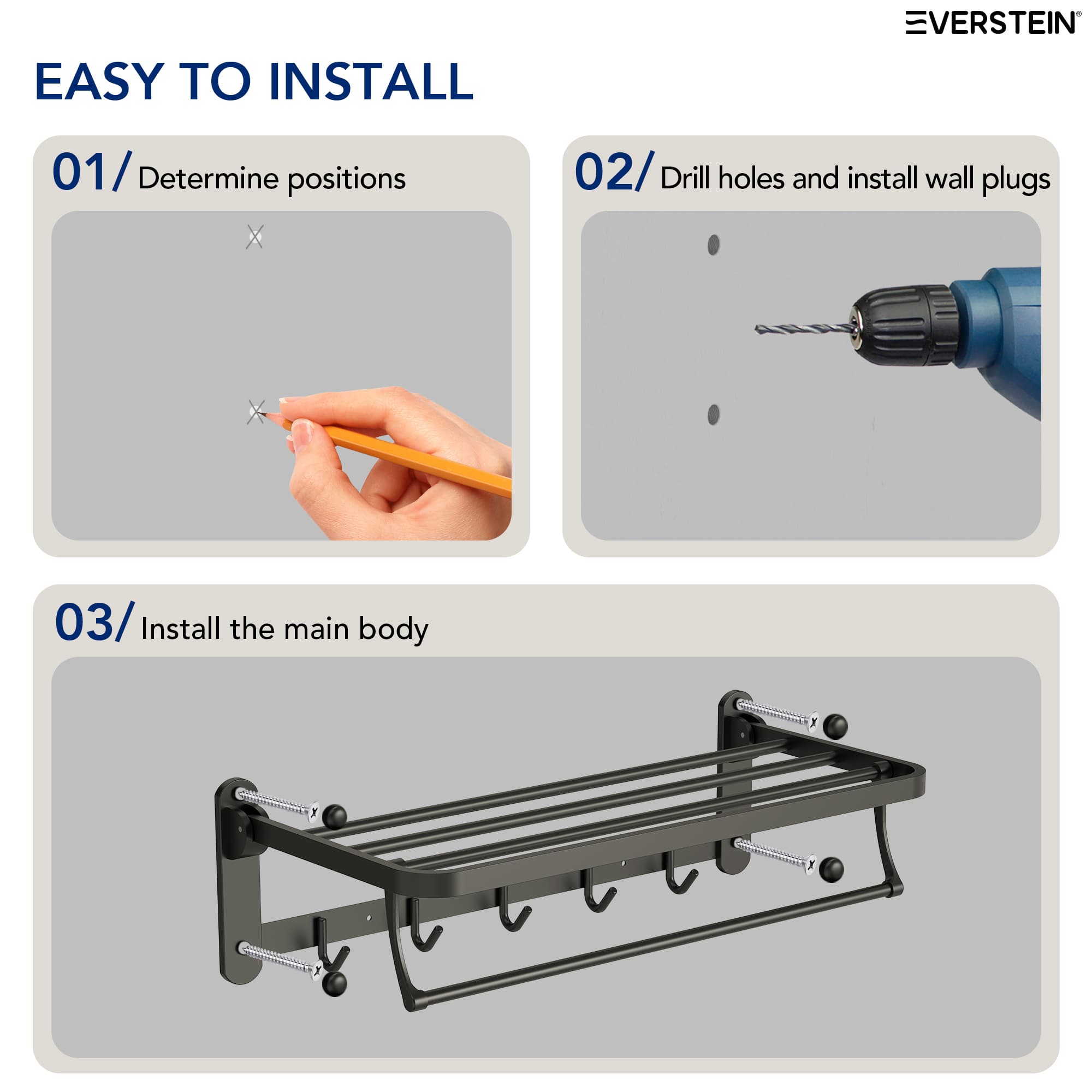 EVERSTEIN SFS-2005-BK Decorative-Bath-Hardware-Kits - View #8