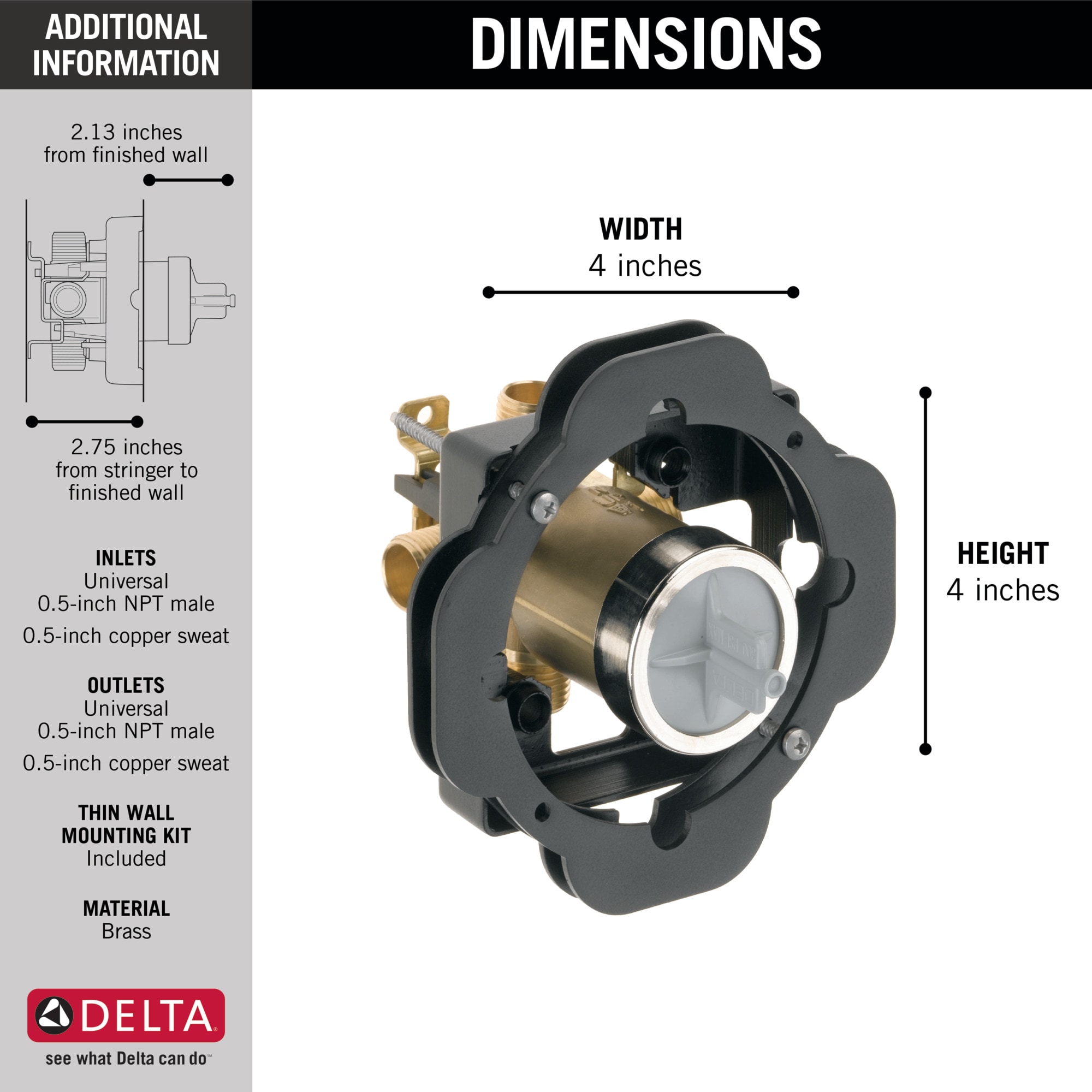 Delta R10000-UNBXT Shower-Valves - View #2