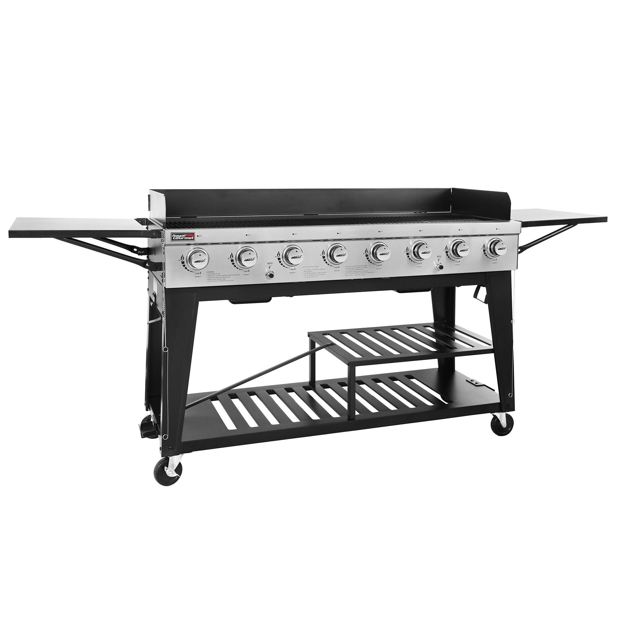 Royal Gourmet Black 8-Burner Liquid Propane Gas Grill in the Gas Grills ...