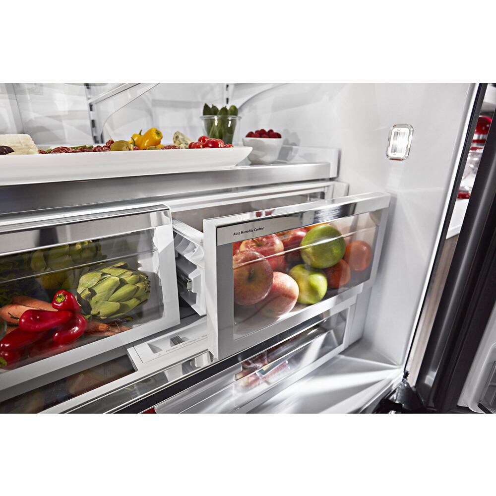 36″ KitchenAid KRFF507HPS 26.8 cu.ft. French Door Refrigerator – Appliances  TV Outlet